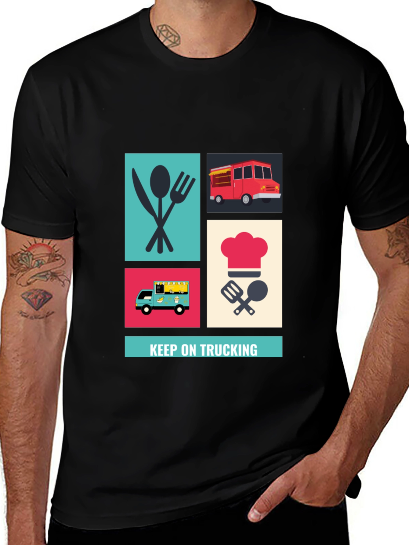 Variant 6 of Food Truck Graphic Tee - Keep On Trucking Style!