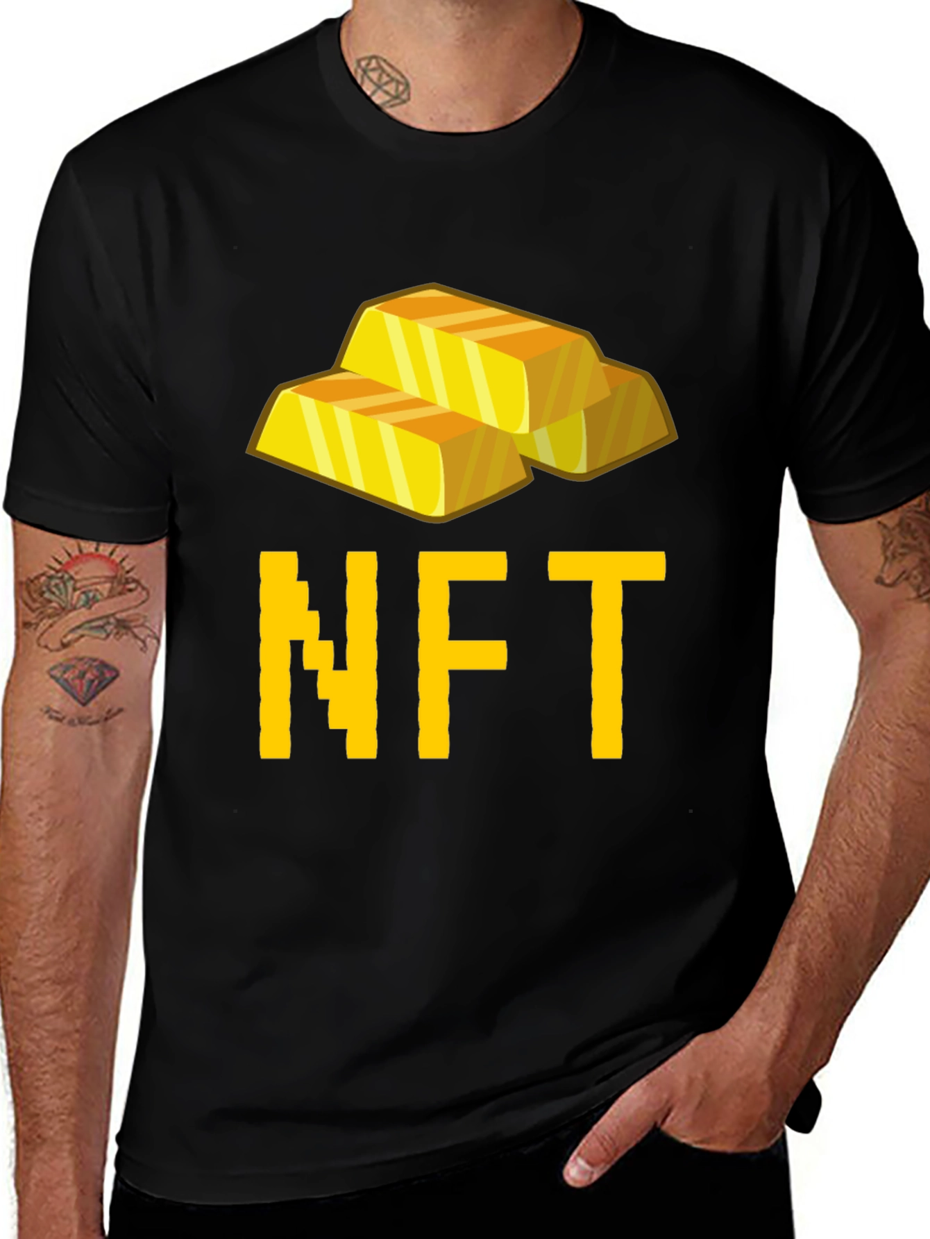 Variant 15 of Gold NFT T-Shirt - Crypto Art Tee