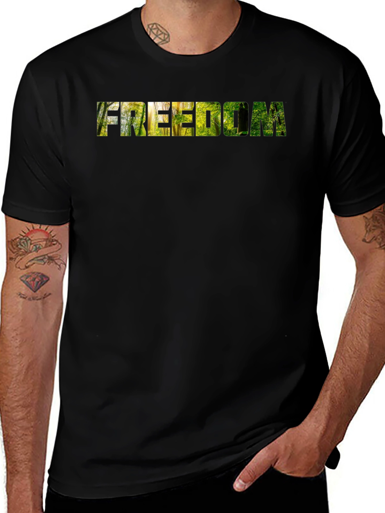 Variant 18 of Freedom Graphic Tee - Nature Inspired Print