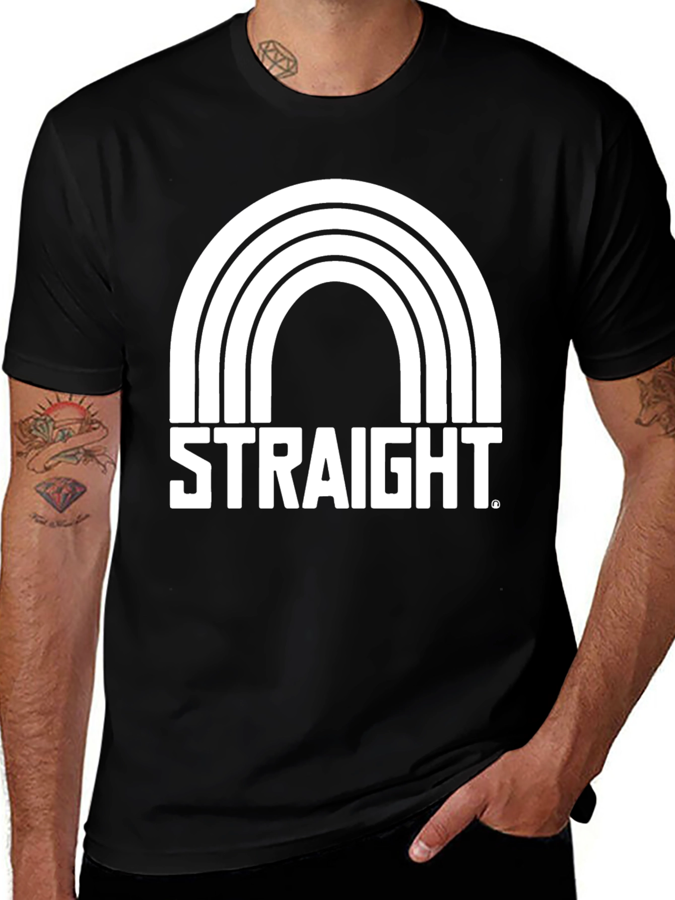 Variant 3 of Straight Rainbow Graphic Tee - Bold Statement T-Shirt