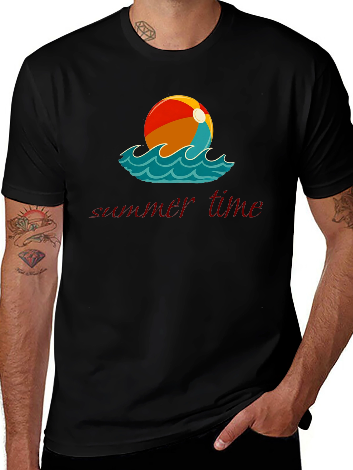 Variant 4 of Summer Time Beach Ball Graphic T-Shirt