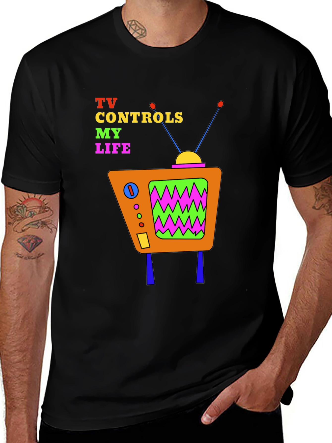 Variant 4 of TV Controls My Life Graphic T-Shirt
