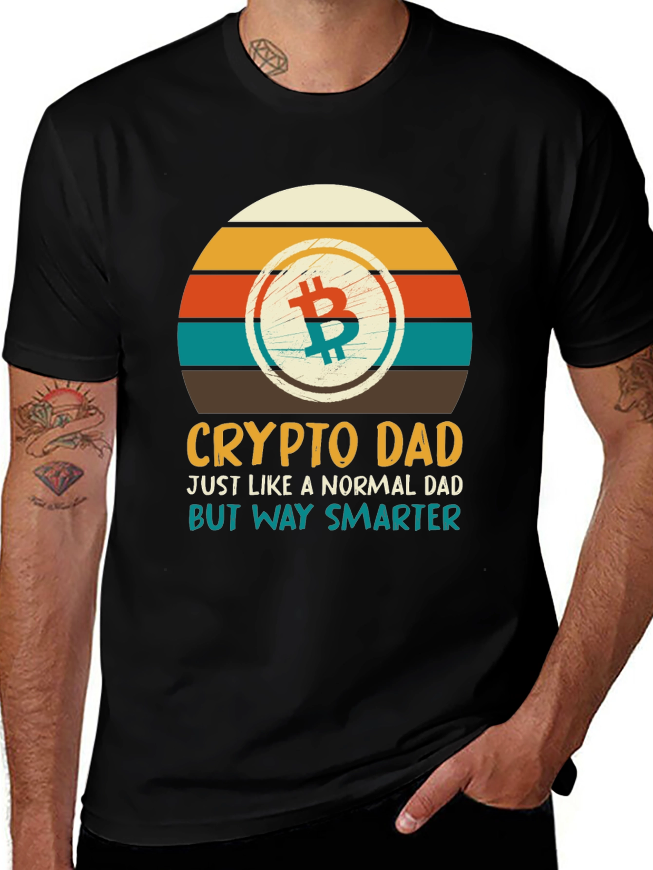 Crypto Dad T-Shirt - Bitcoin Graphic Tee