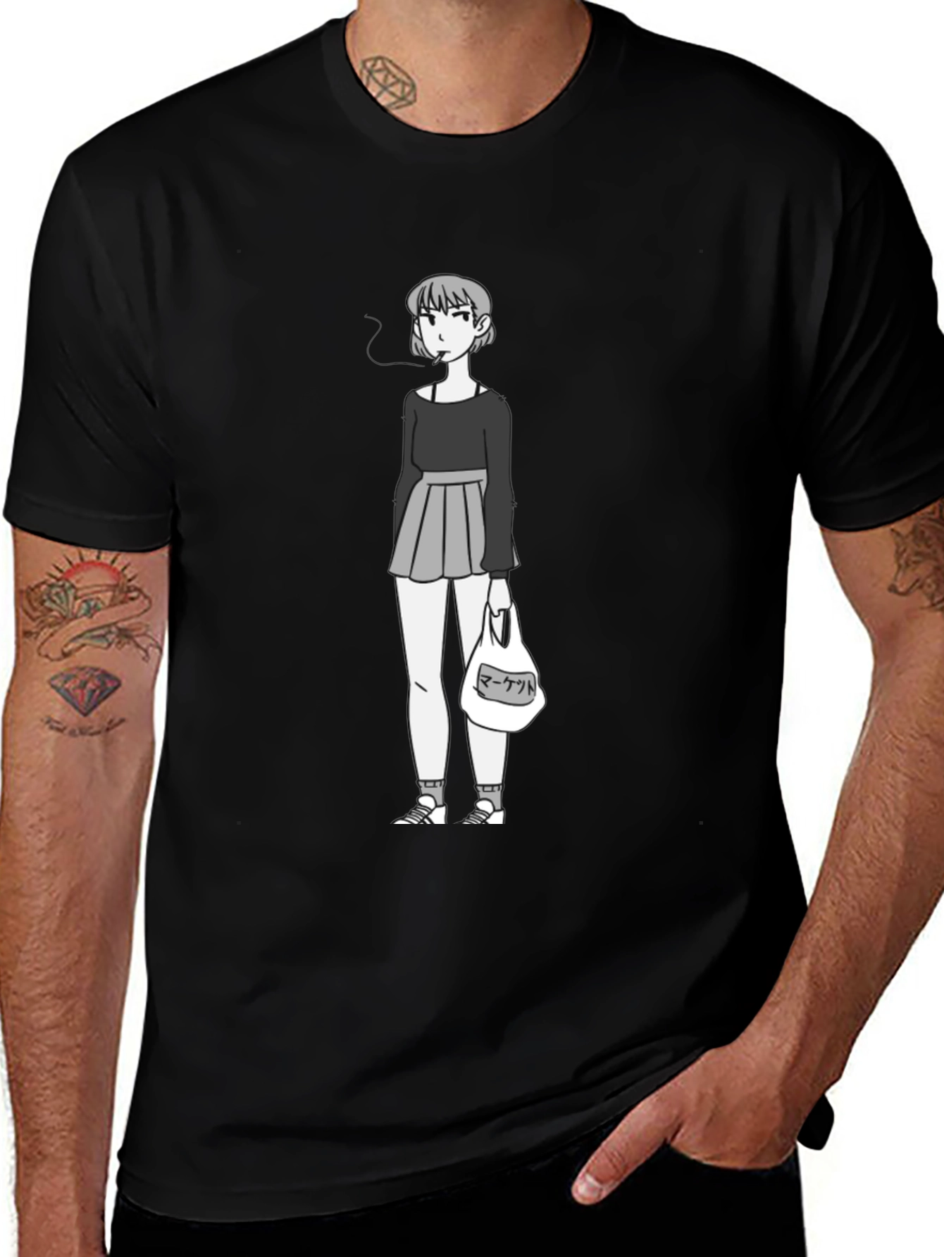 Variant 7 of Anime Girl Graphic Tee - Casual Streetwear