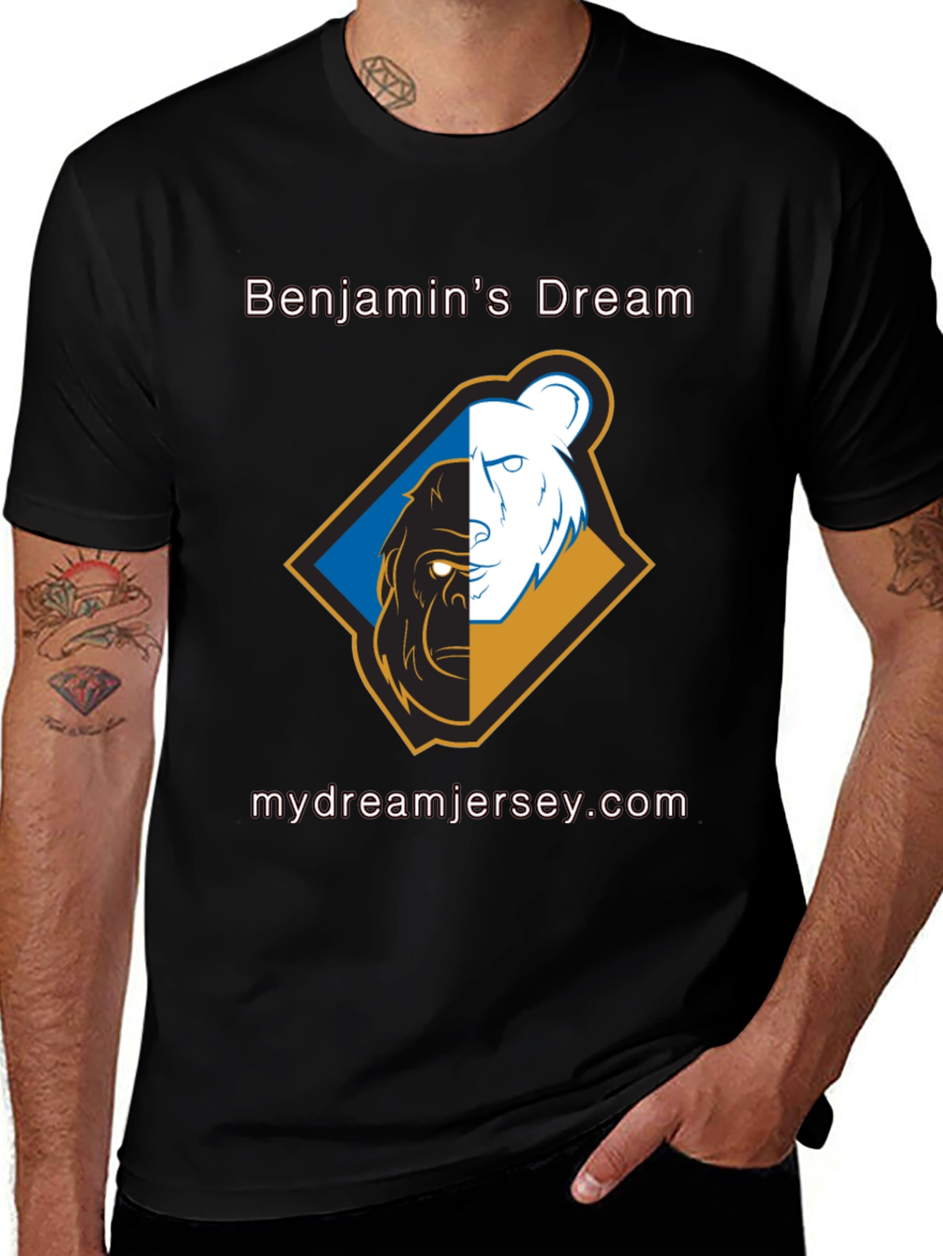 Variant 12 of Benjamin's Dream T-Shirt - Bear & Gorilla Design