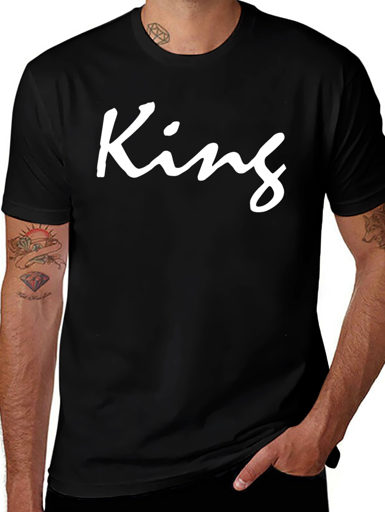 Variant 22 of King T-Shirt - Black Crew Neck Graphic Tee