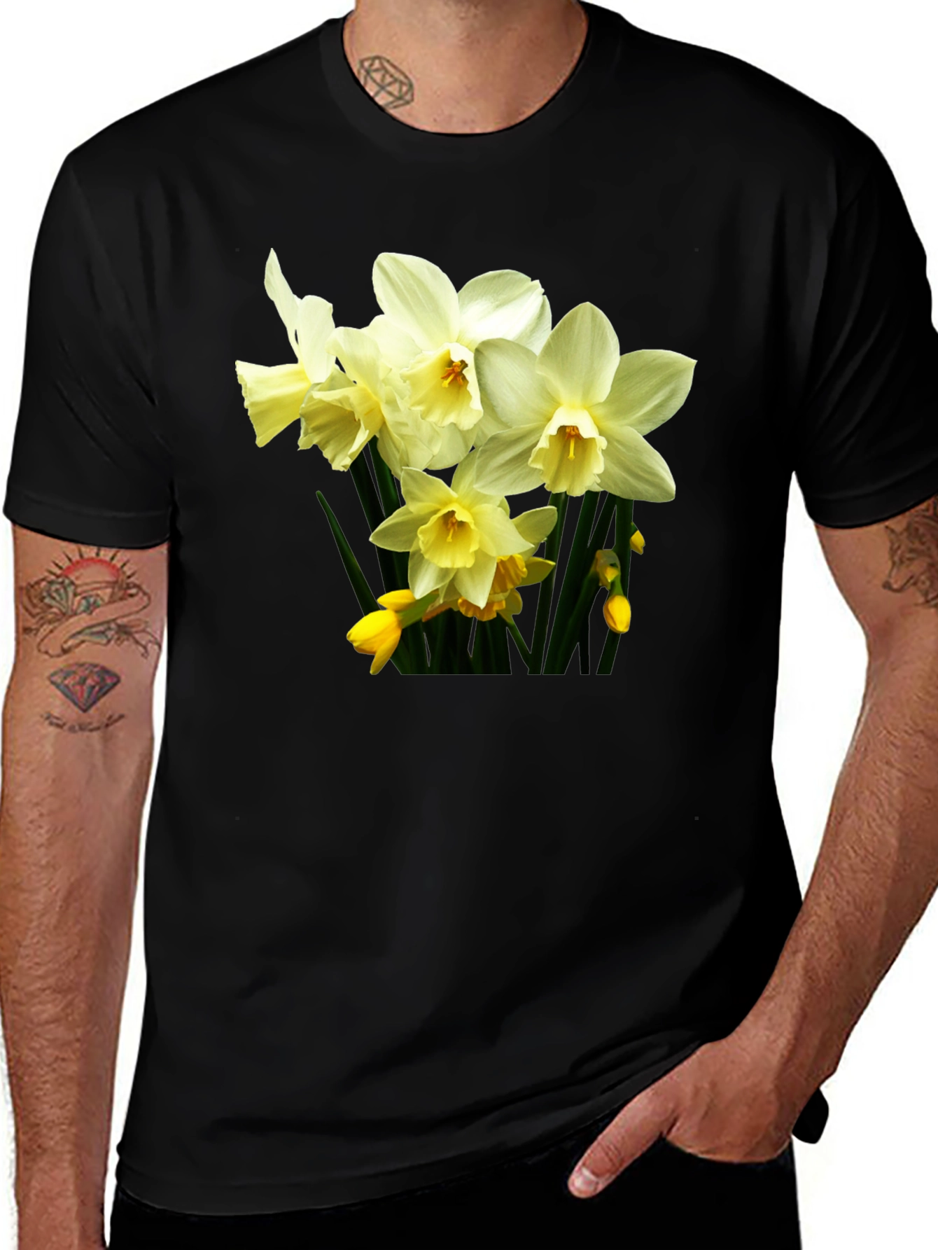 Variant 5 of Floral Daffodil T-Shirt - Premium Cotton Comfort