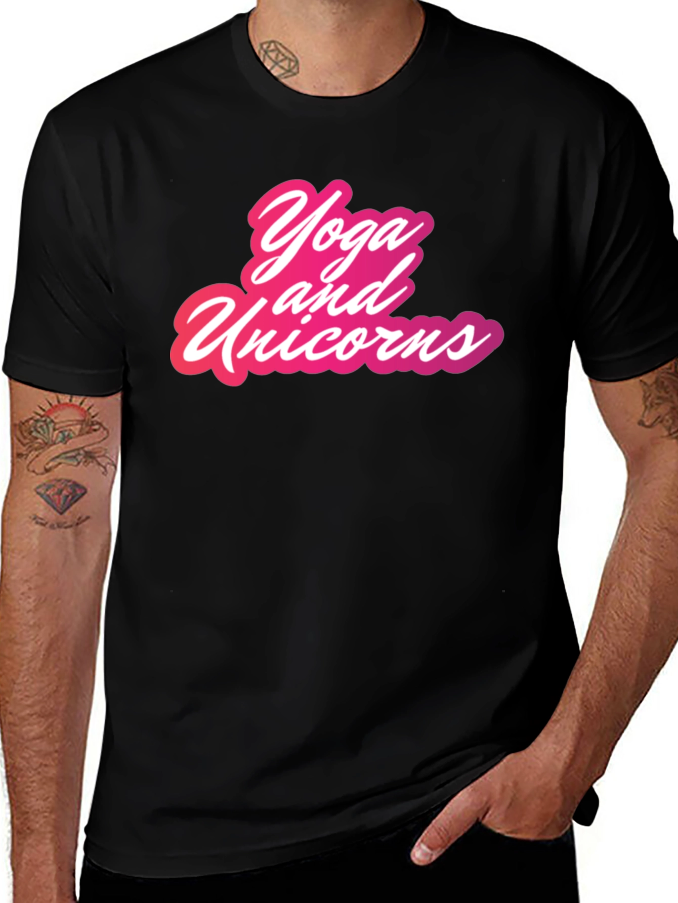 Variant 24 of Yoga and Unicorns Graphic Tee