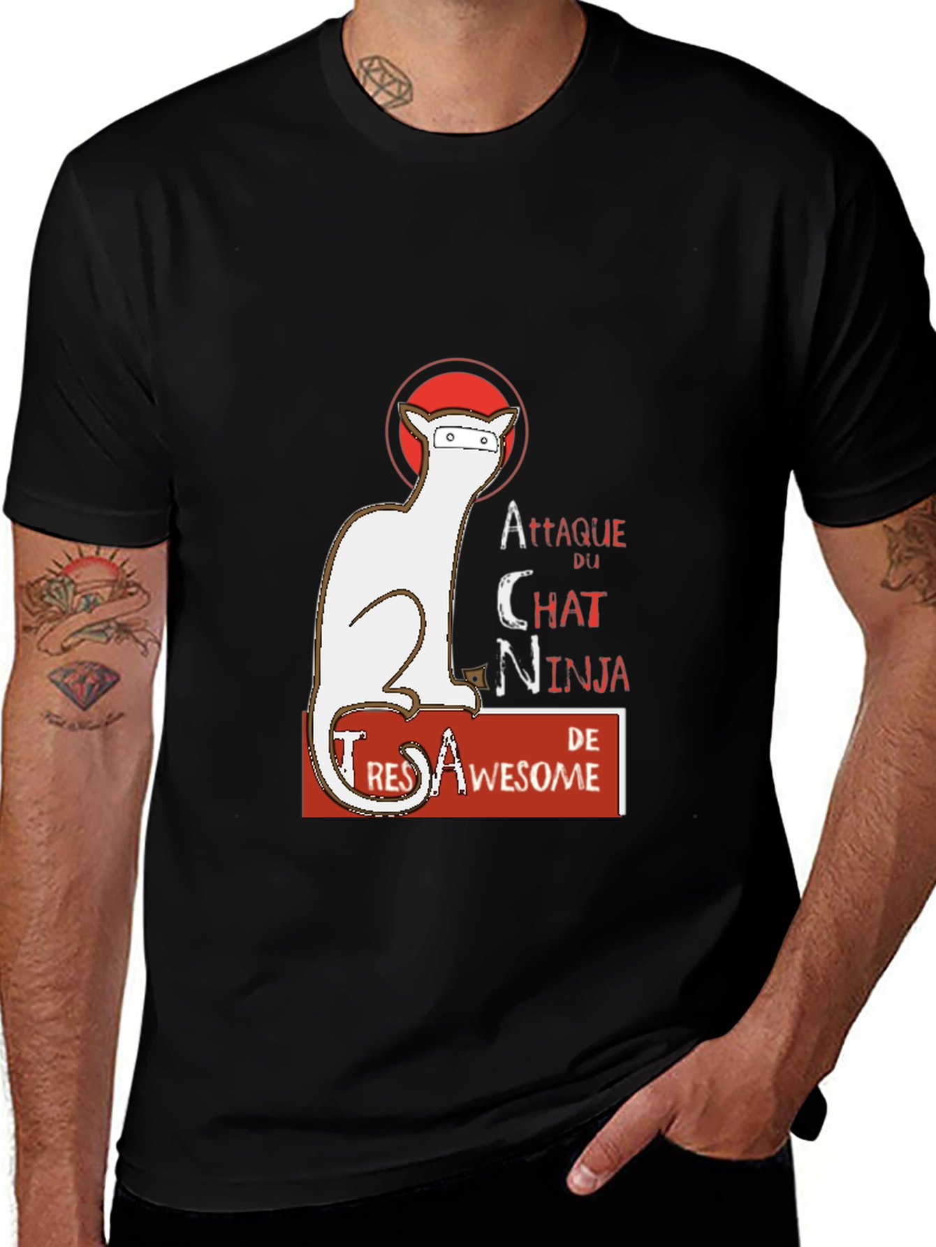 Variant 28 of Attaque du Chat Ninja T-Shirt