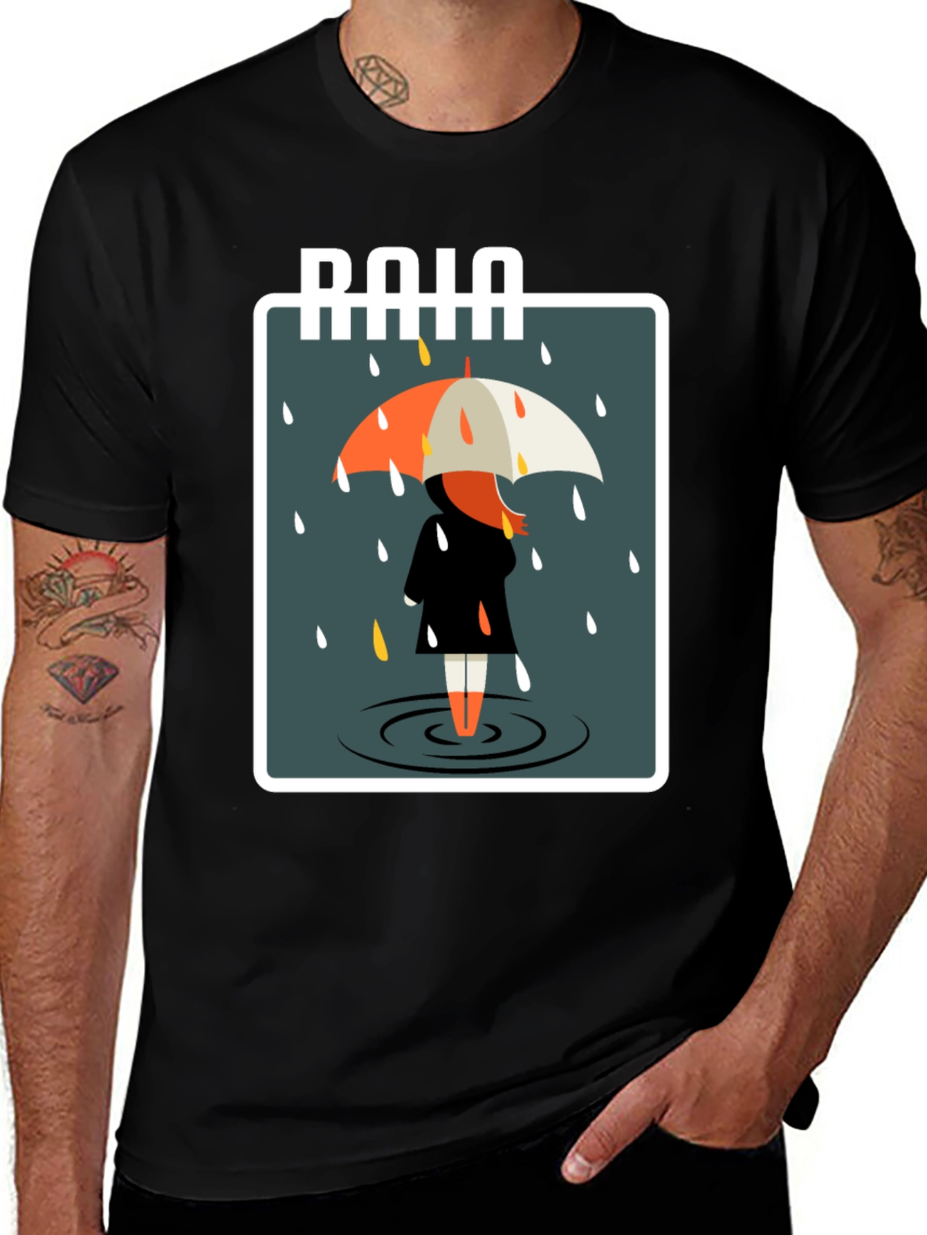 Variant 20 of Rainy Day Graphic Tee - Stylish Comfort