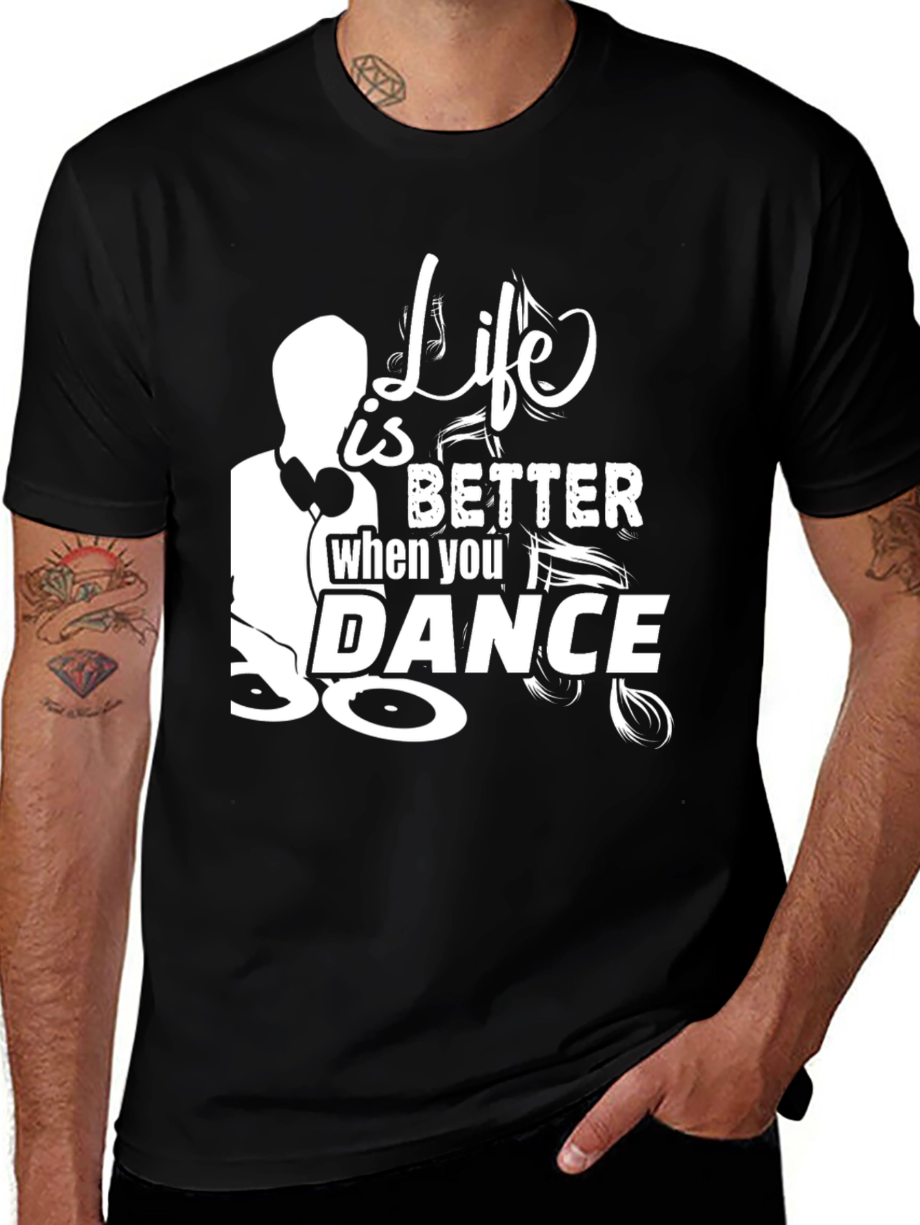Variant 25 of Life is Better When You Dance Black T-Shirt
