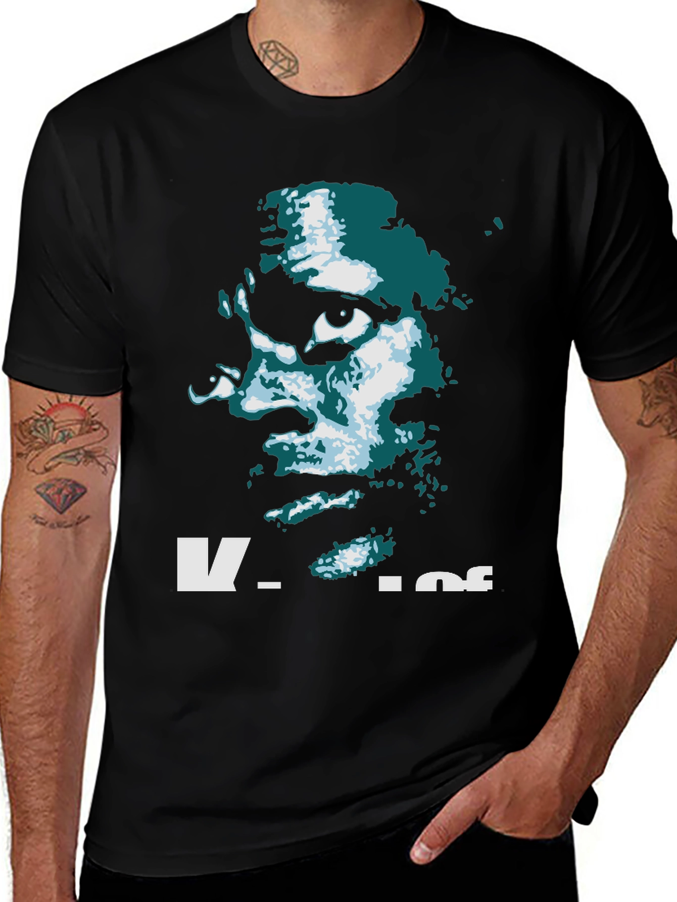Cool Black Graphic Tee - V.I.P Portrait