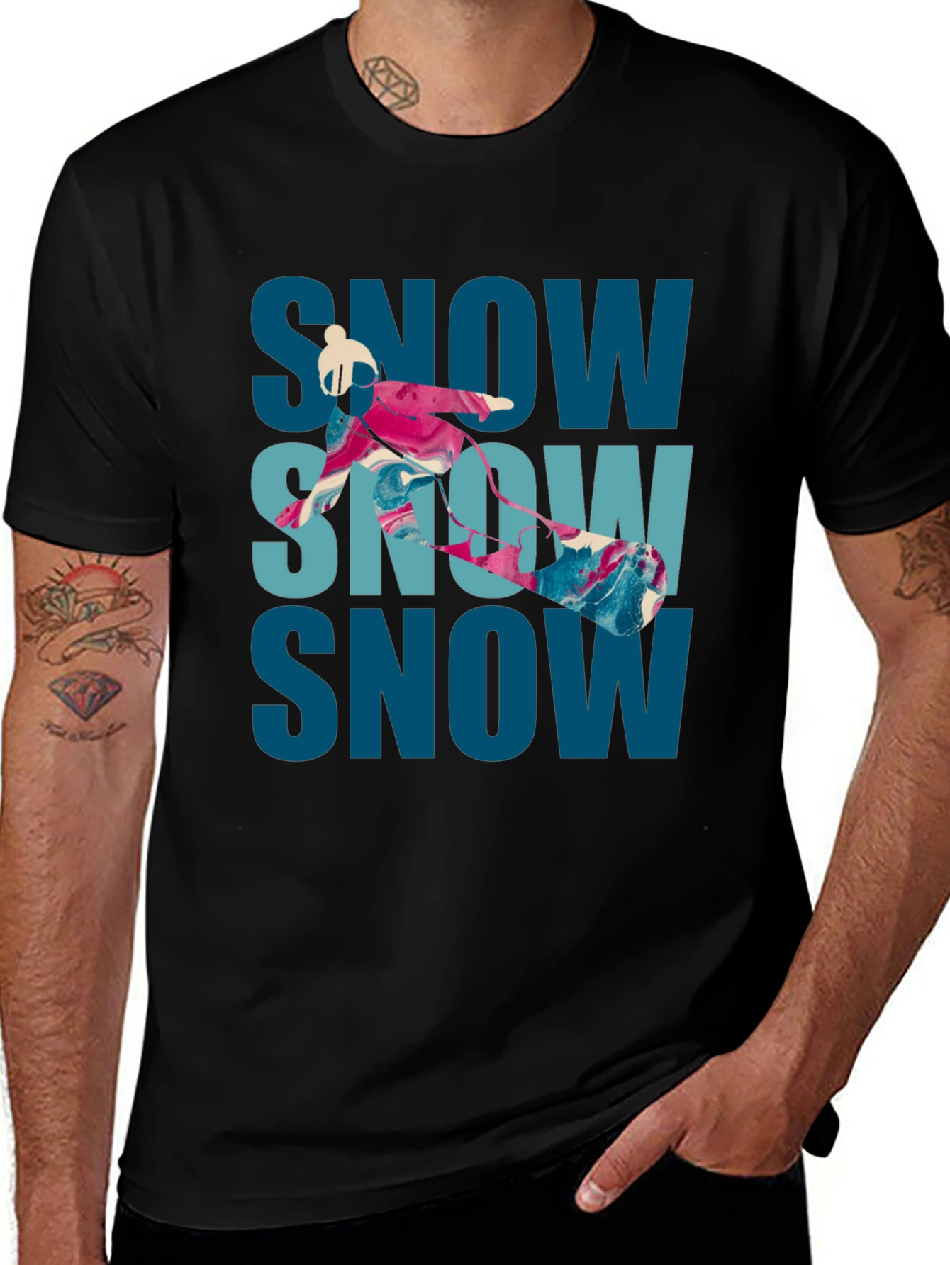 Variant 24 of Snowboard Graphic Tee - Winter Sports T-Shirt