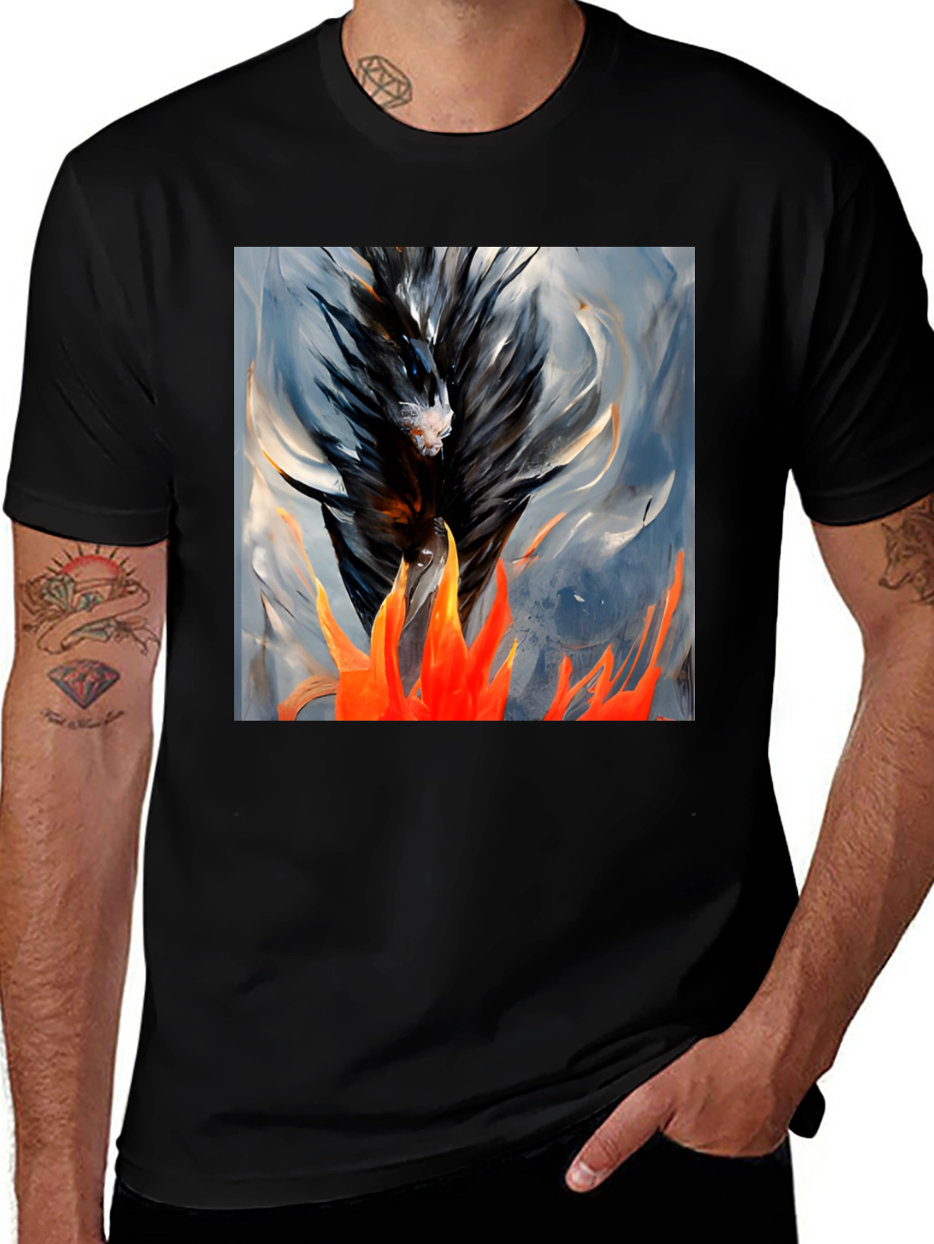 Variant 3 of Fiery Phoenix Graphic Tee - Bold Art T-Shirt