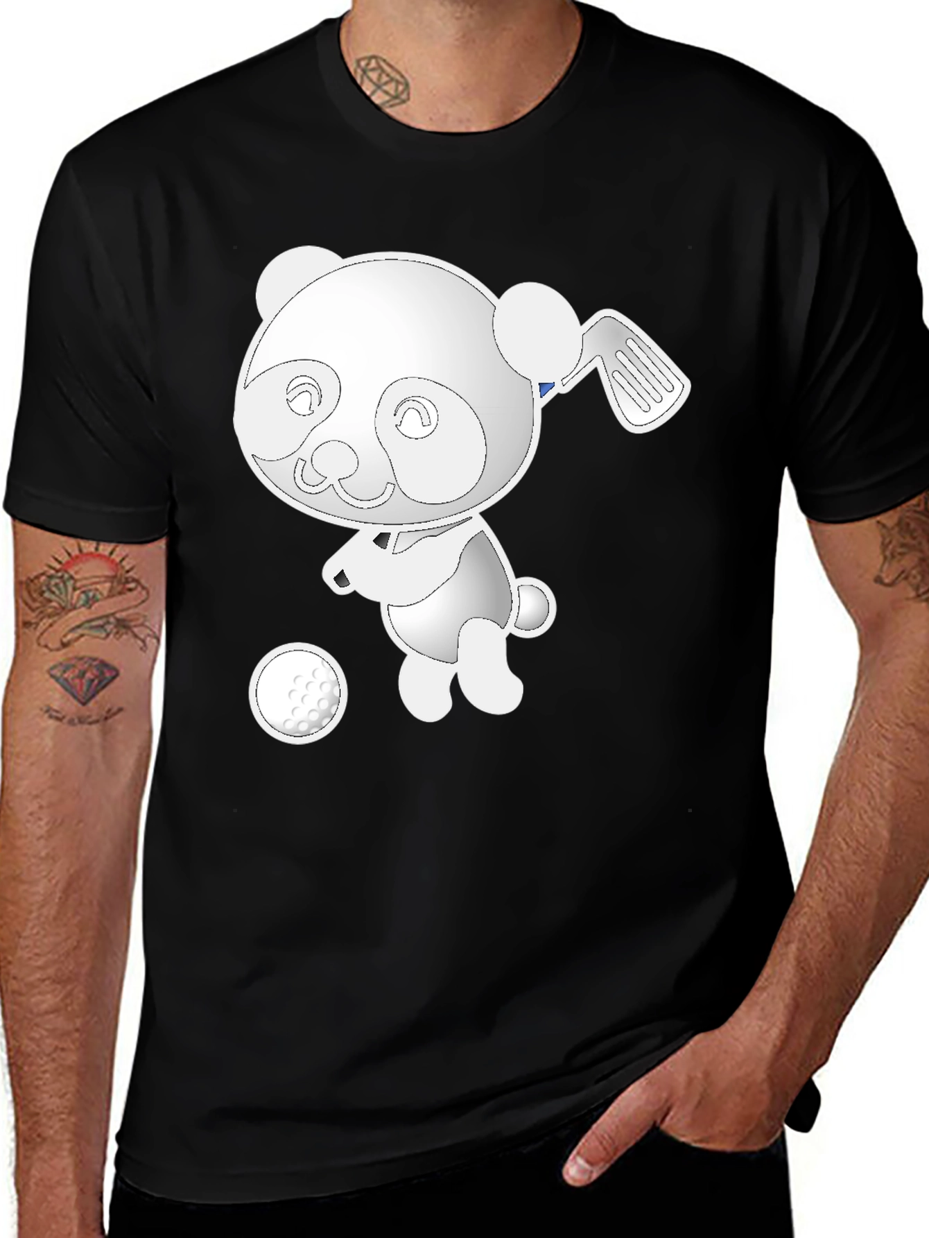 Variant 6 of Golf Panda Graphic Tee - Unique Design