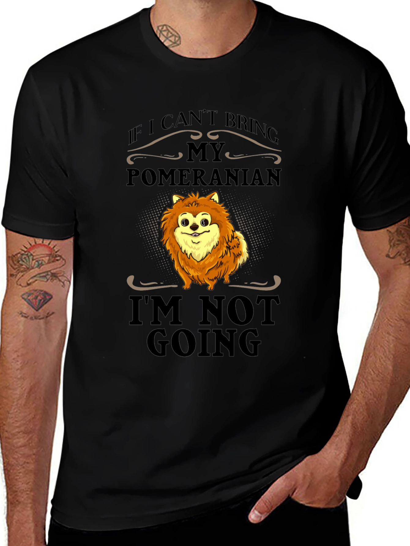 Pomeranian Lover T-Shirt - If I Can't Bring My Dog
