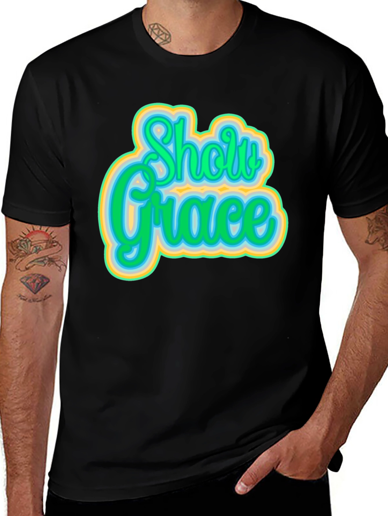 Variant 22 of Show Grace Black Graphic T-Shirt