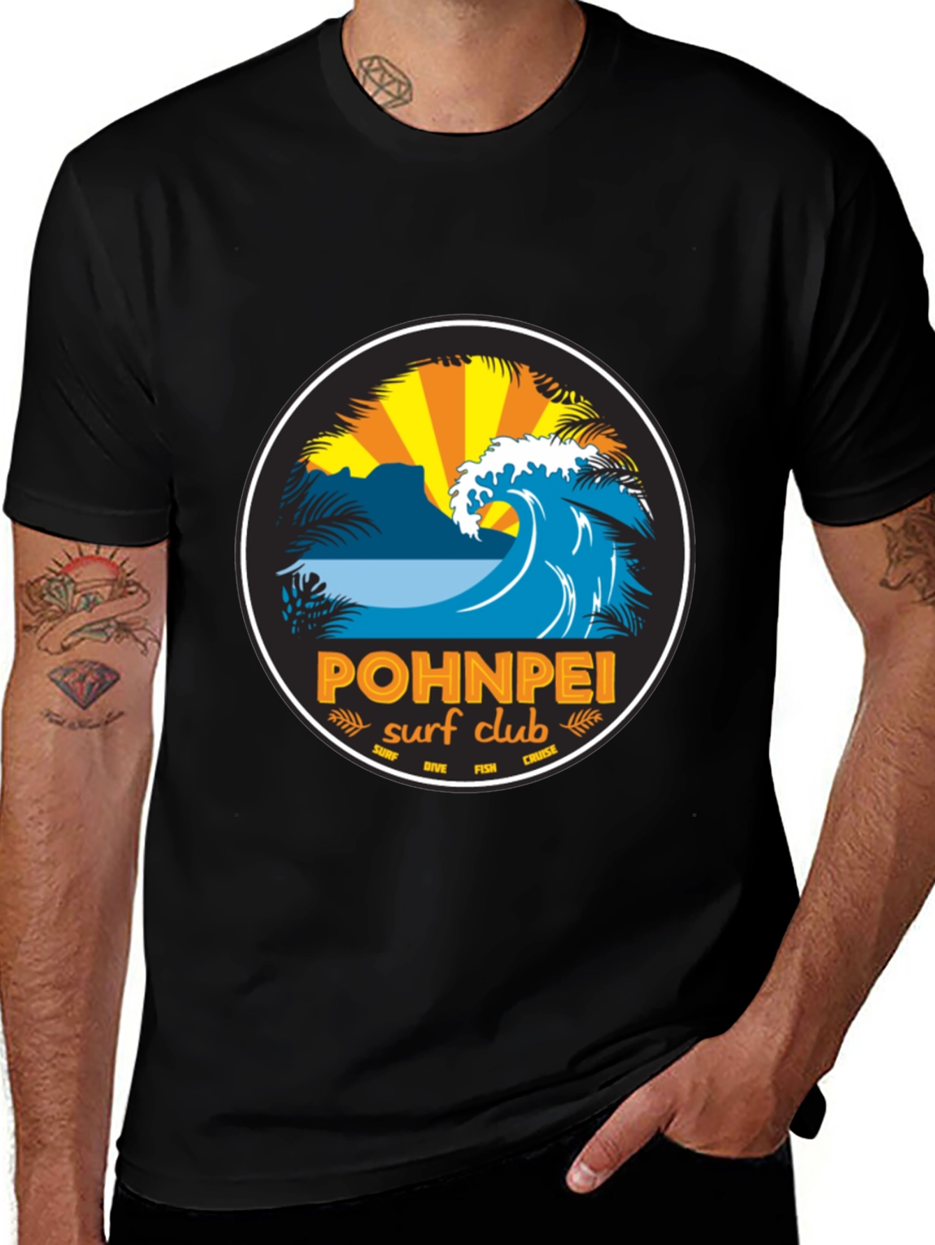 Variant 7 of Pohnpei Surf Club Graphic Tee
