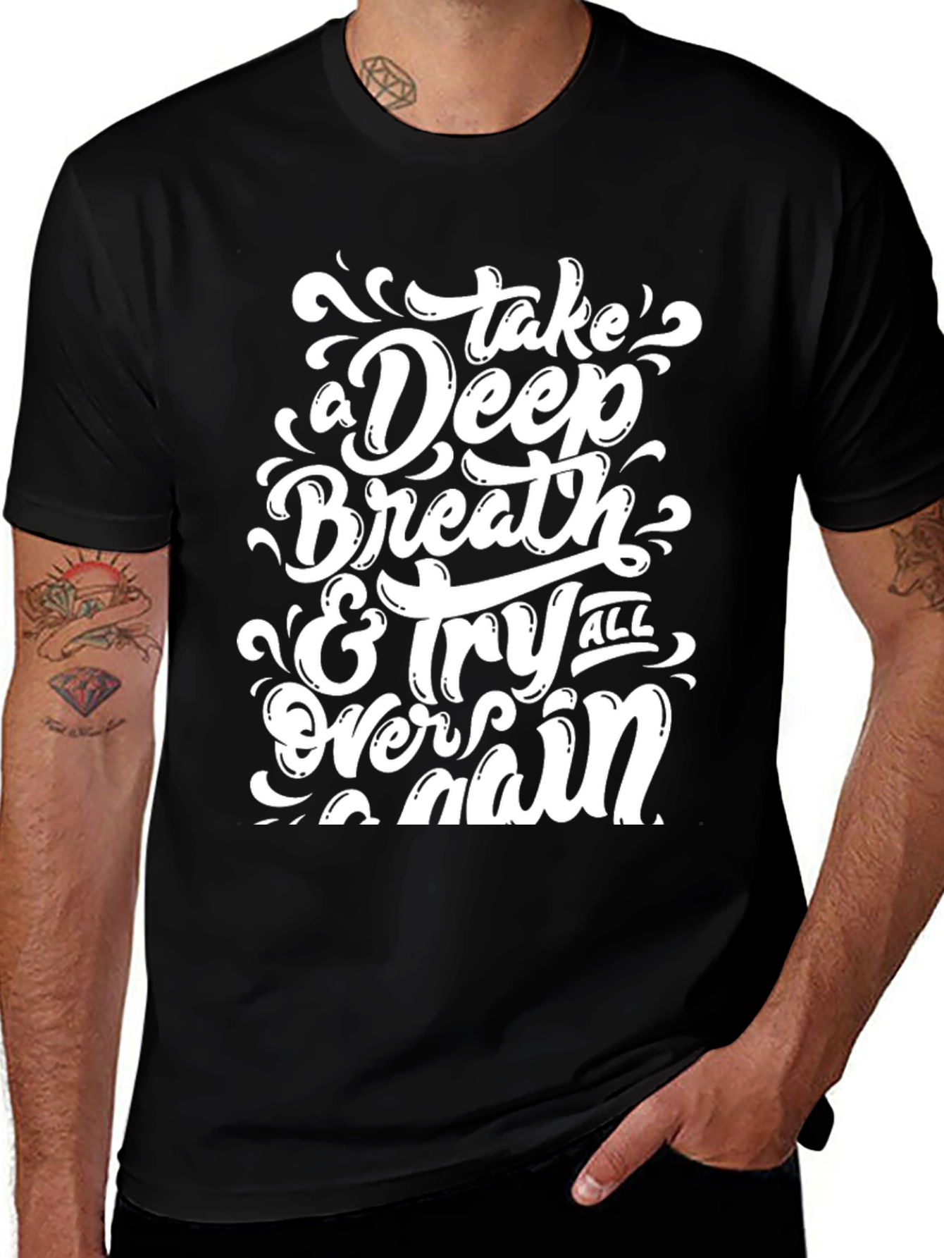 Variant 22 of Inspirational Take A Deep Breath Graphic T-Shirt