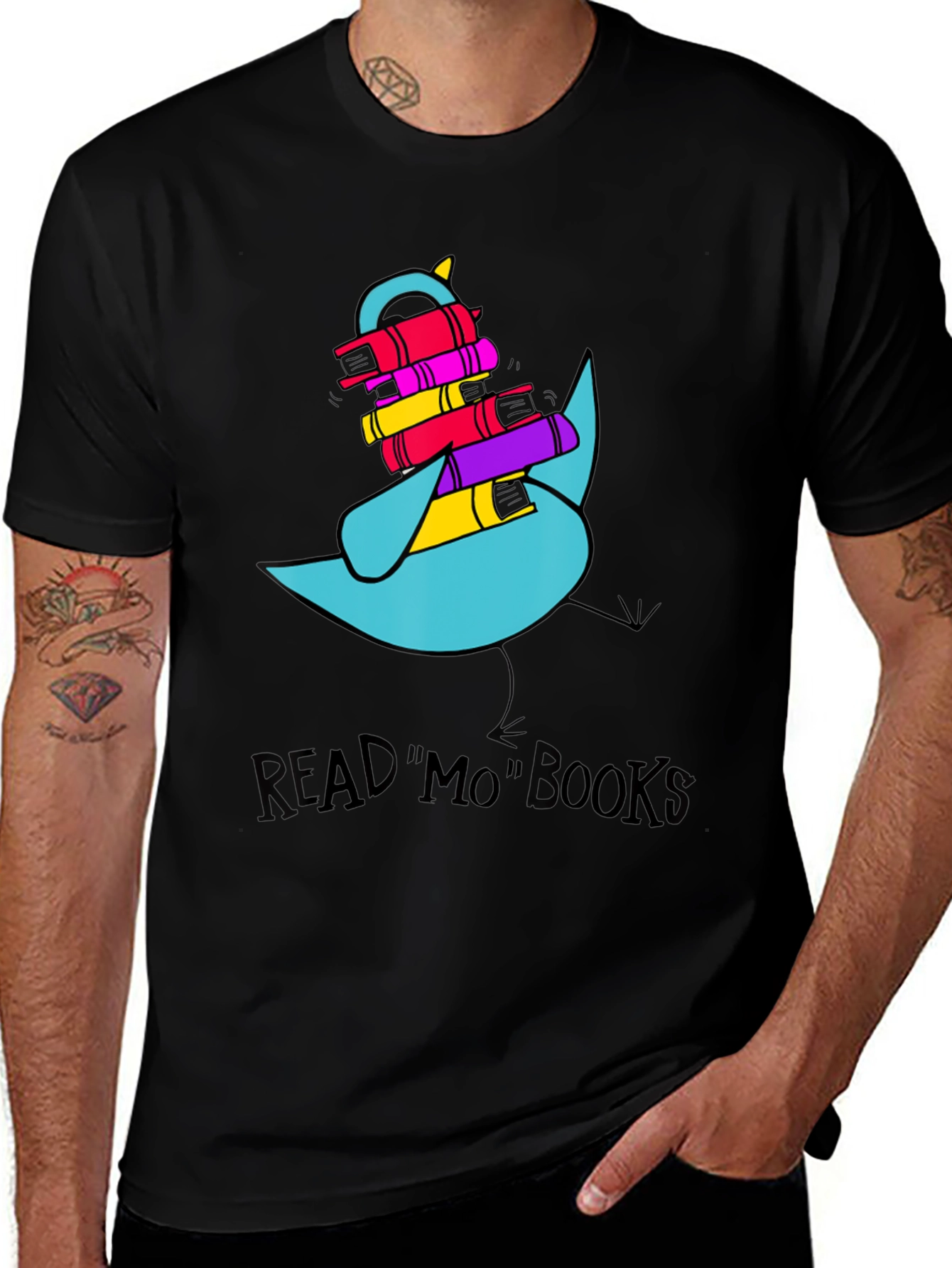 Variant 21 of Read Mo' Books Graphic Tee - Black Unisex Shirt