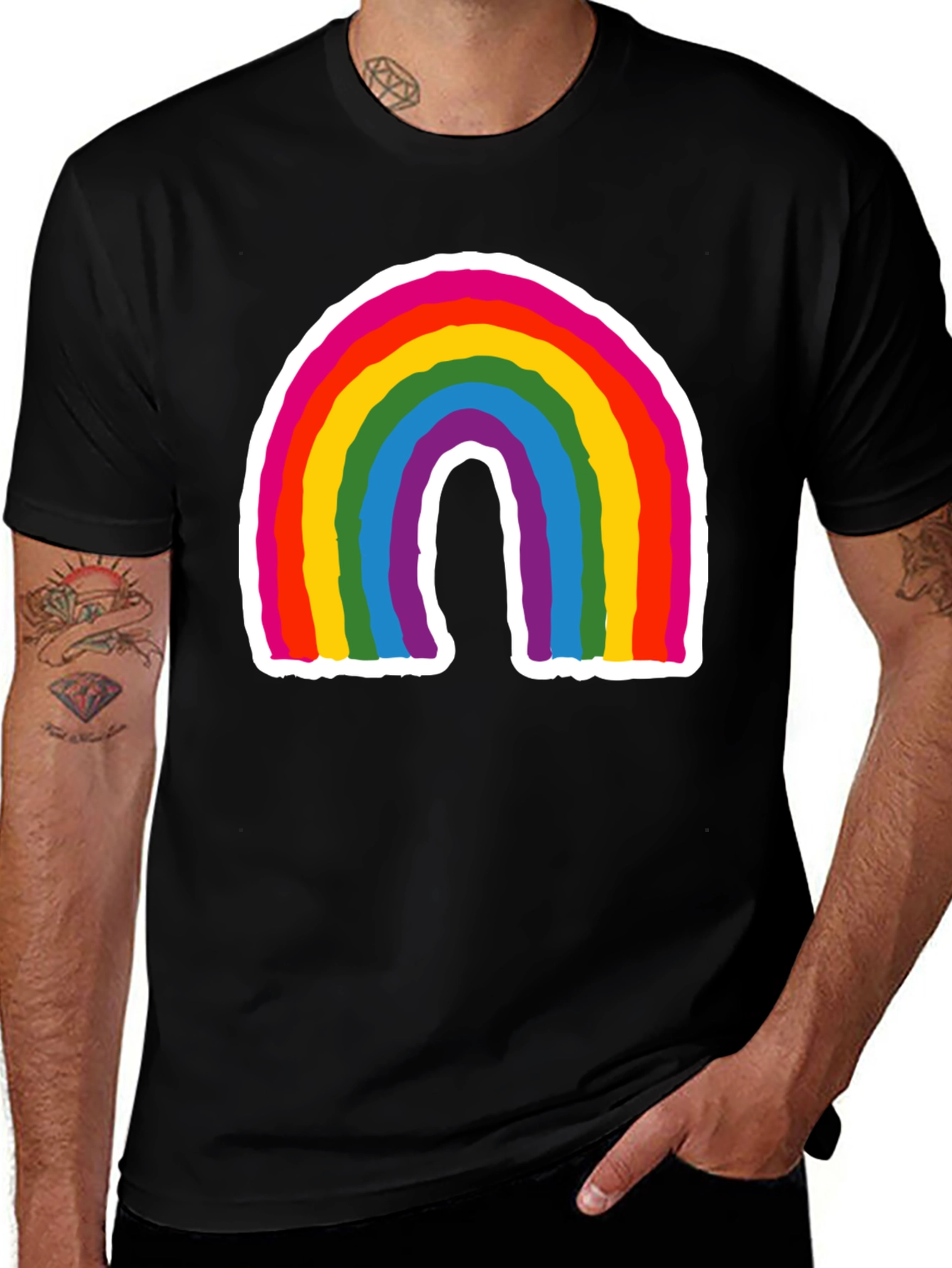 Variant 24 of Rainbow Pride Graphic T-Shirt - Bold & Colorful Design
