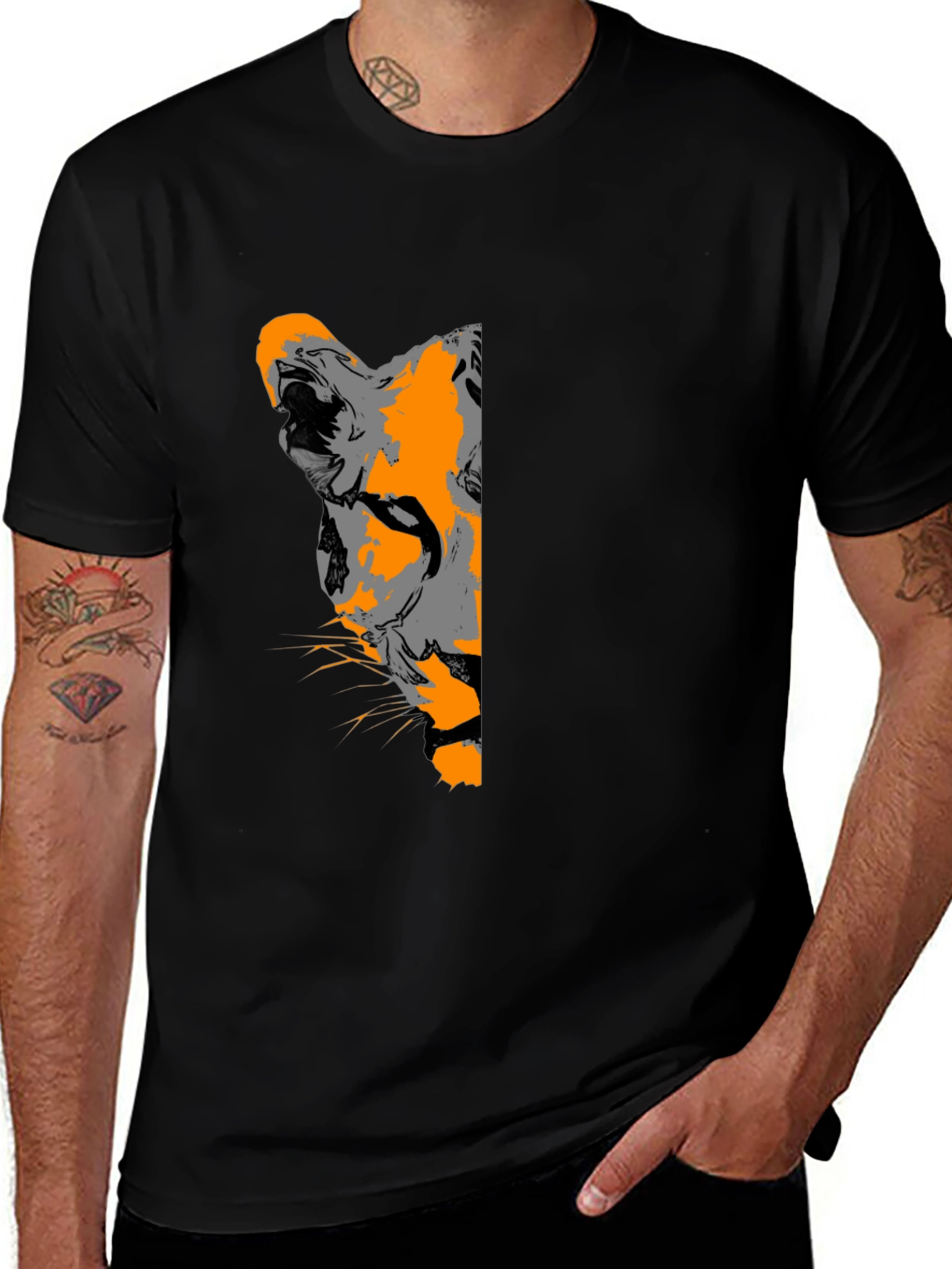 Variant 27 of Lion Graphic Black T-Shirt - Bold & Stylish