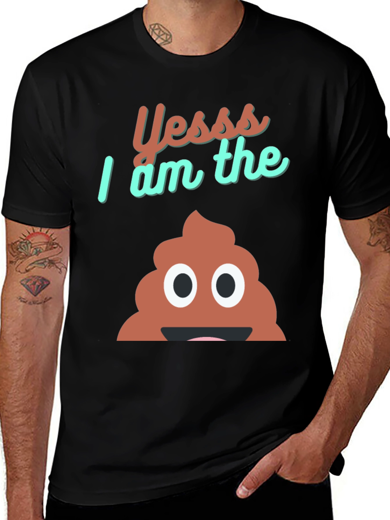Variant 20 of Yesss I am the Poop Emoji T-Shirt - Funny Graphic Tee
