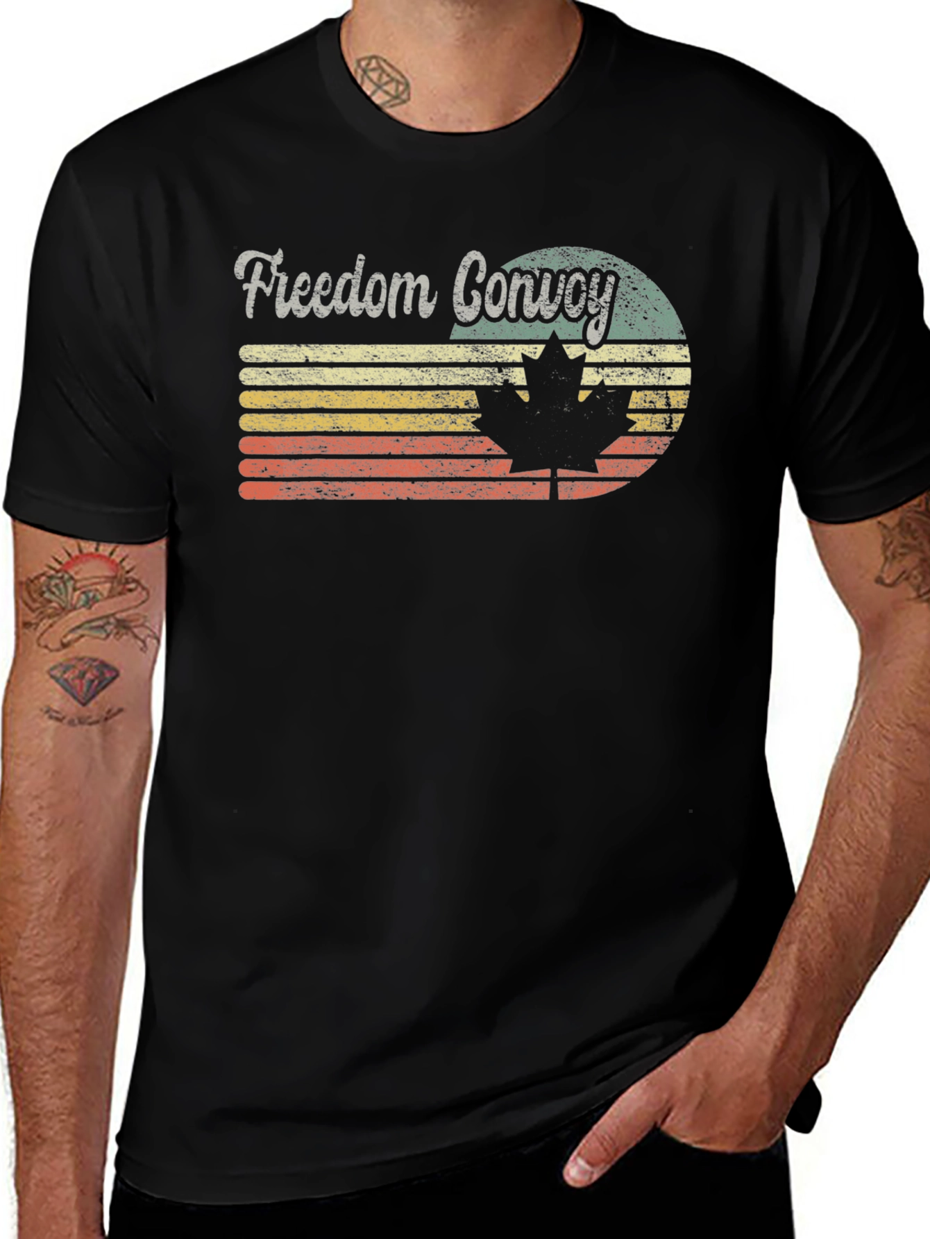 Freedom Convoy Retro Graphic T-Shirt