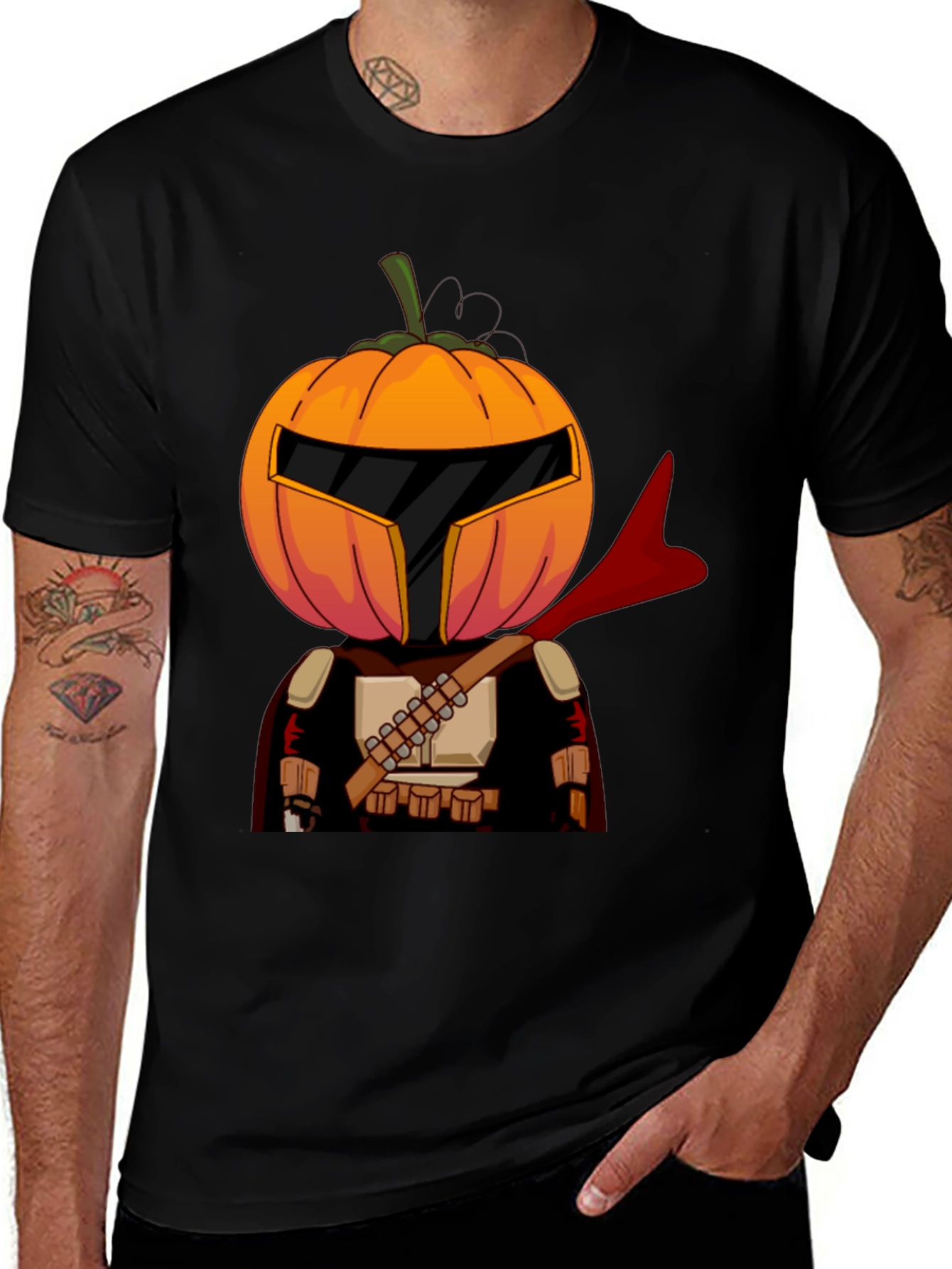 Pumpkin Mandalorian Halloween T-Shirt