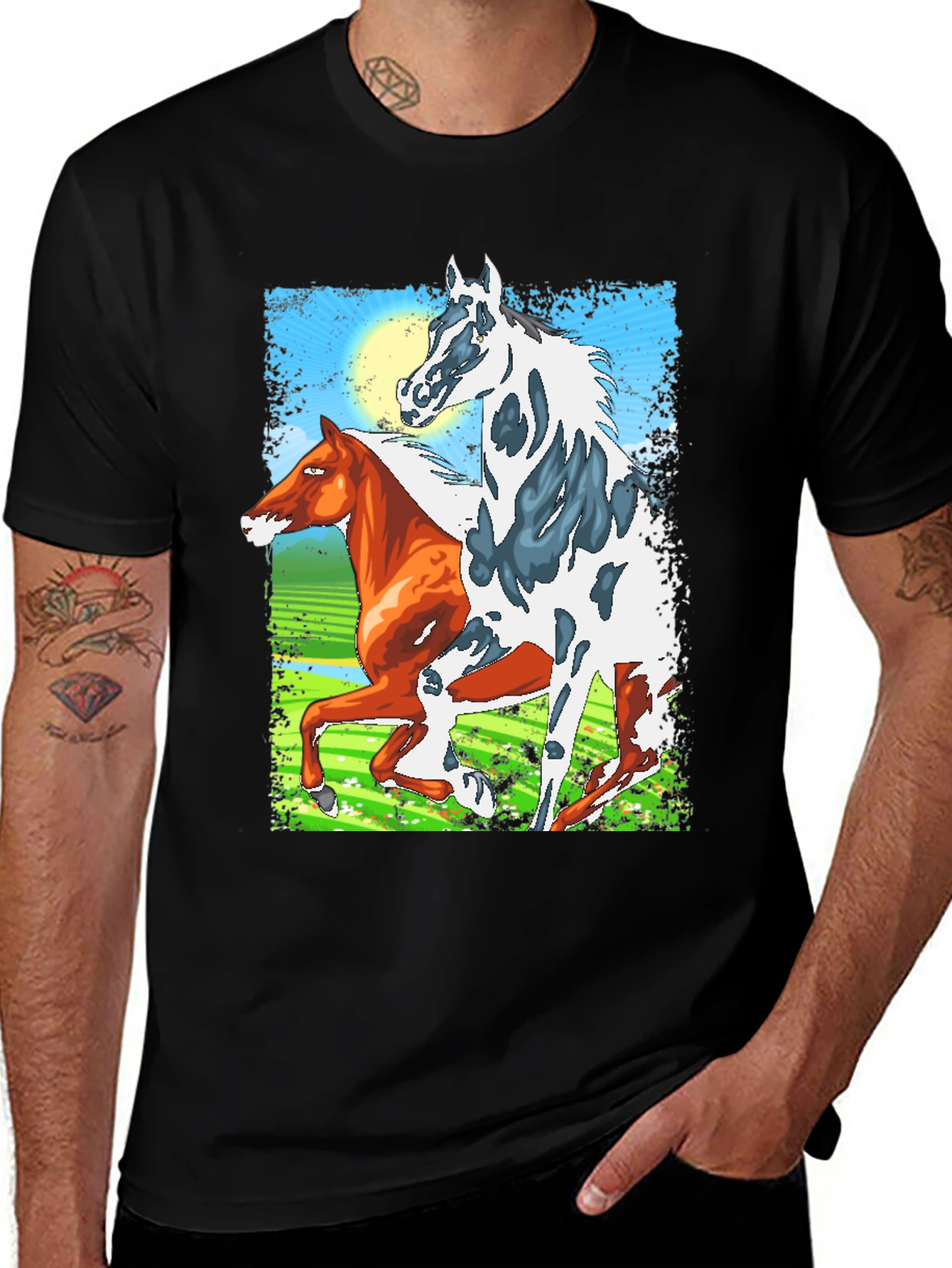Variant 23 of Horse Graphic Tee - Running Wild
