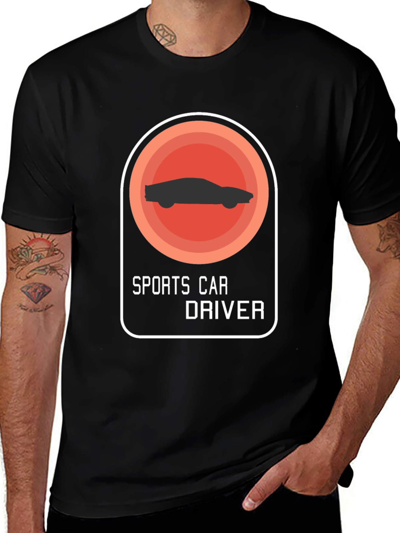 Variant 14 of Sports Car Driver Graphic T-Shirt