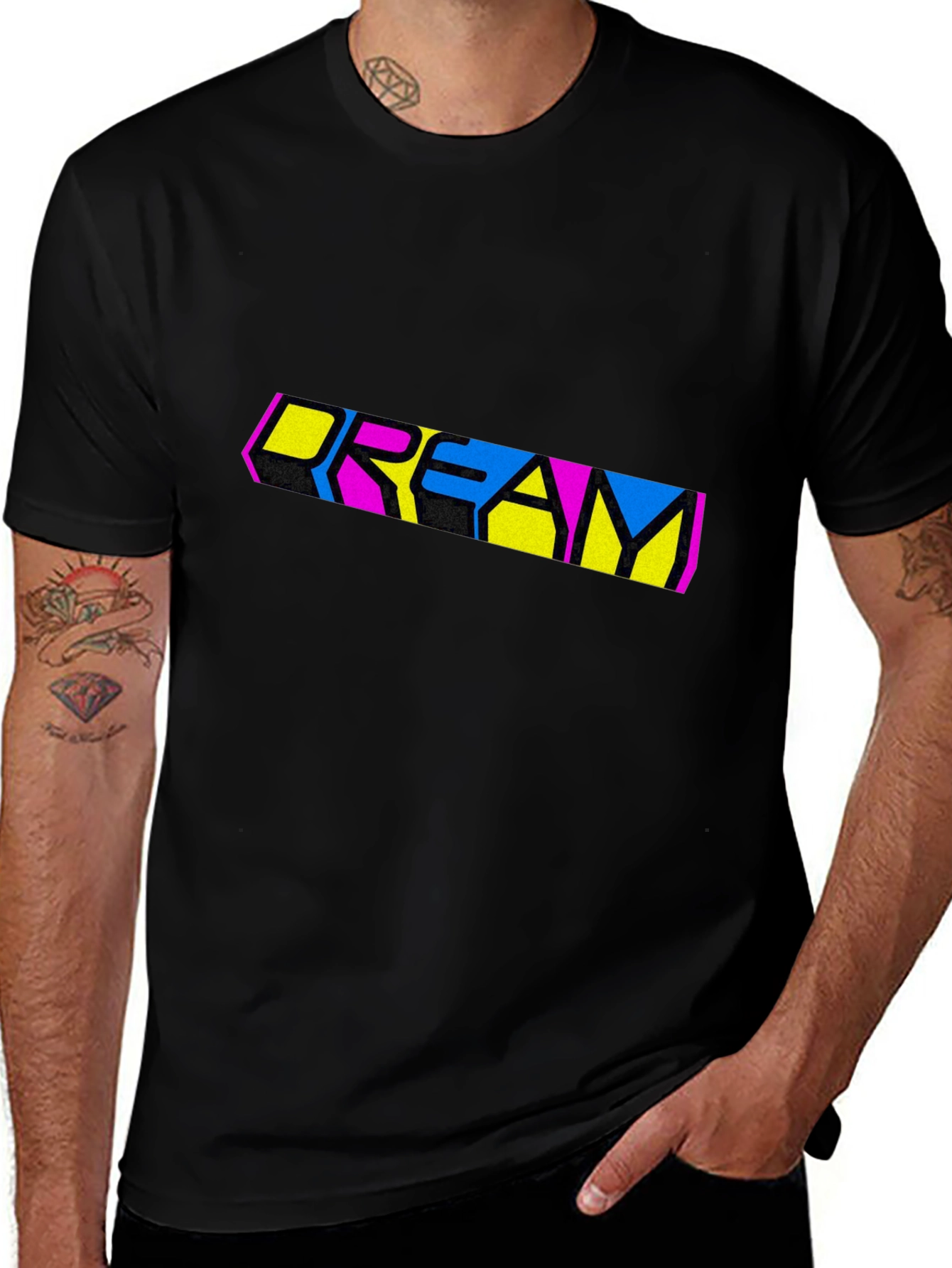 Variant 15 of Dream Graphic Print Black T-Shirt