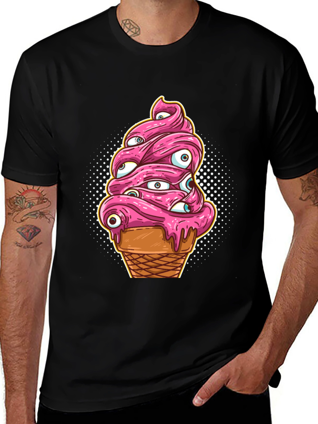 Variant 8 of Eye Scream T-Shirt - Creepy Ice Cream Graphic Tee