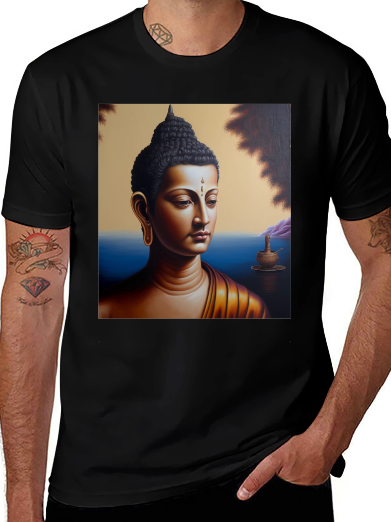Variant 2 of Buddha Graphic T-Shirt - Spiritual Style