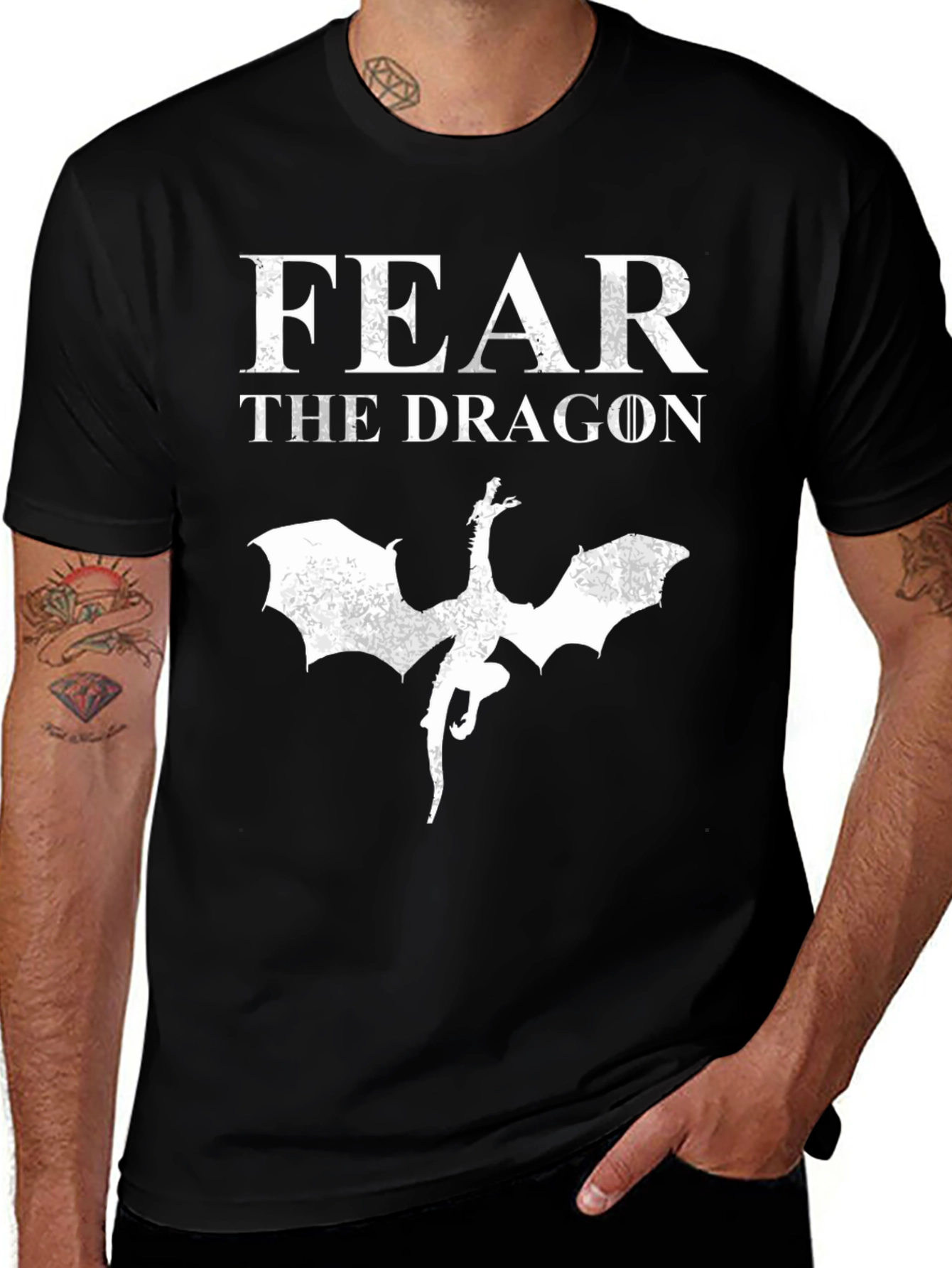 Variant 12 of Fear the Dragon Graphic T-Shirt - Game Inspired