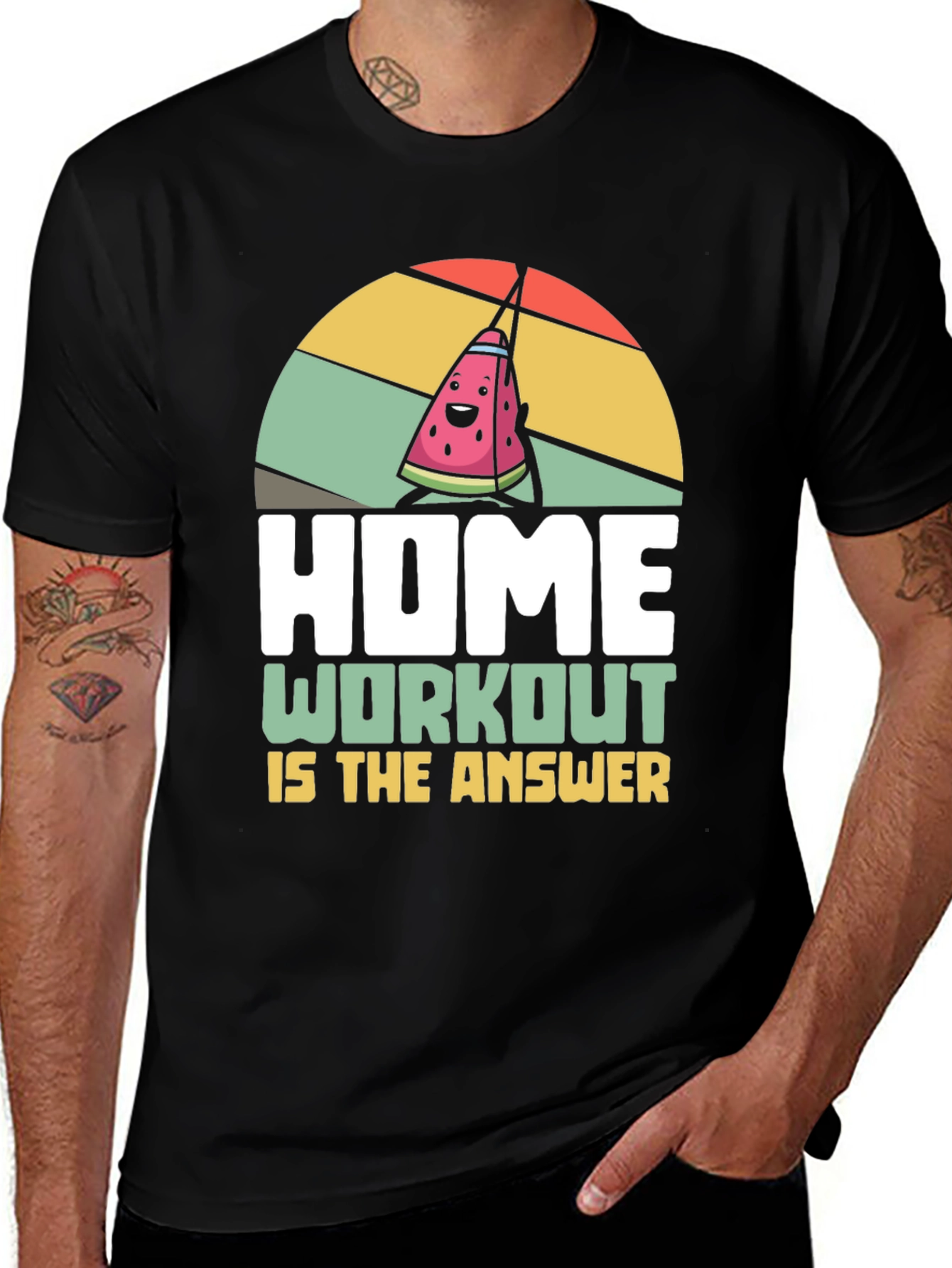Variant 16 of Home Workout T-Shirt - Funny Fitness Tee
