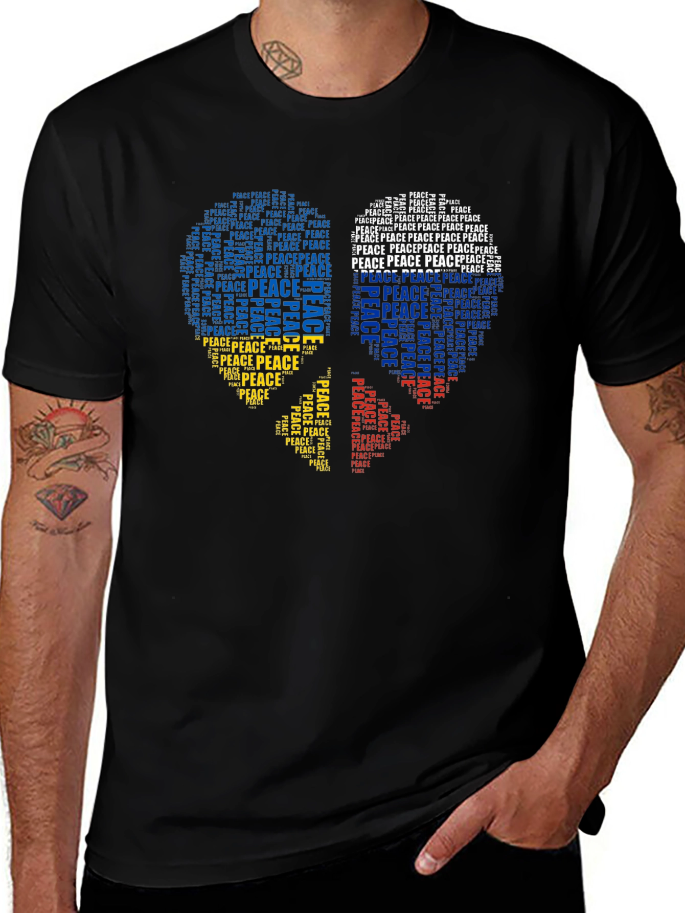 Variant 30 of Peace T-Shirt - Ukraine Russia Heart Design