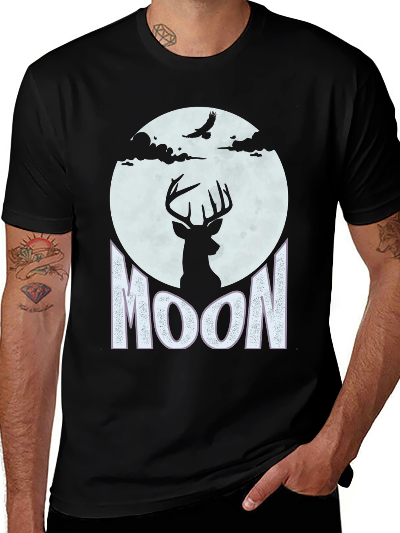 Variant 24 of Deer Moon Graphic Tee - Nature Inspired T-Shirt
