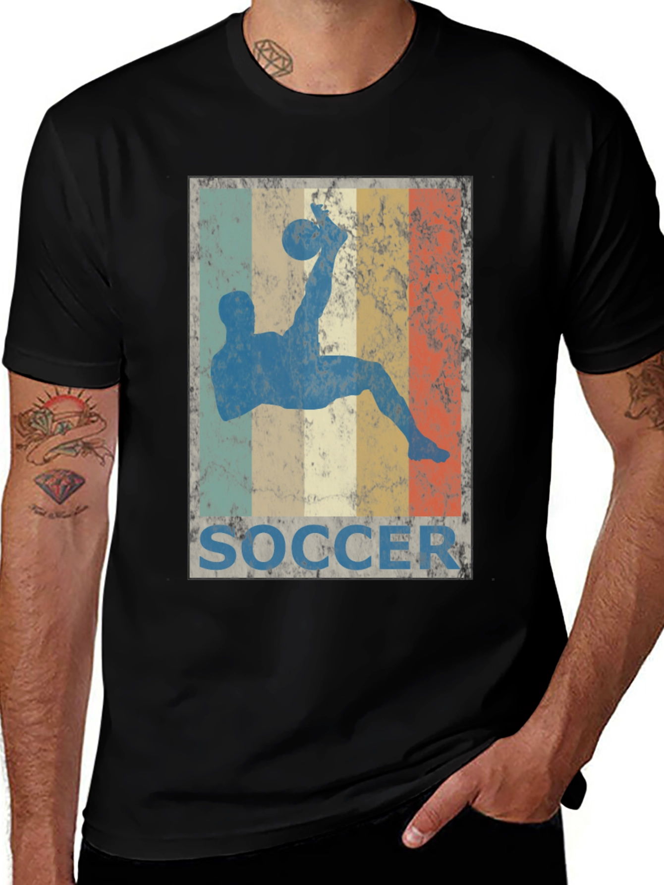 Variant 7 of Vintage Soccer Kick T-Shirt - Retro Style