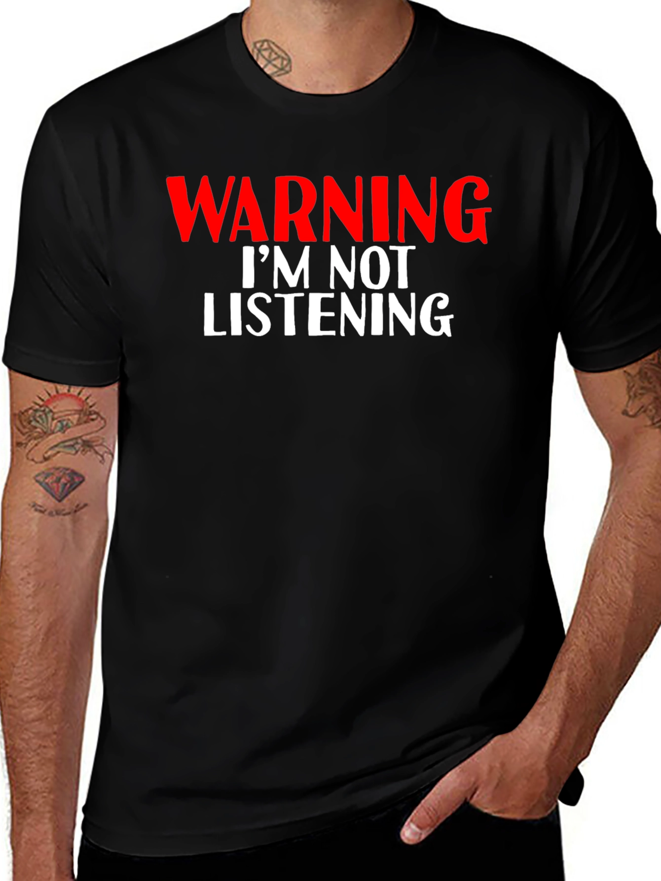 Variant 8 of Warning I'm Not Listening T-Shirt