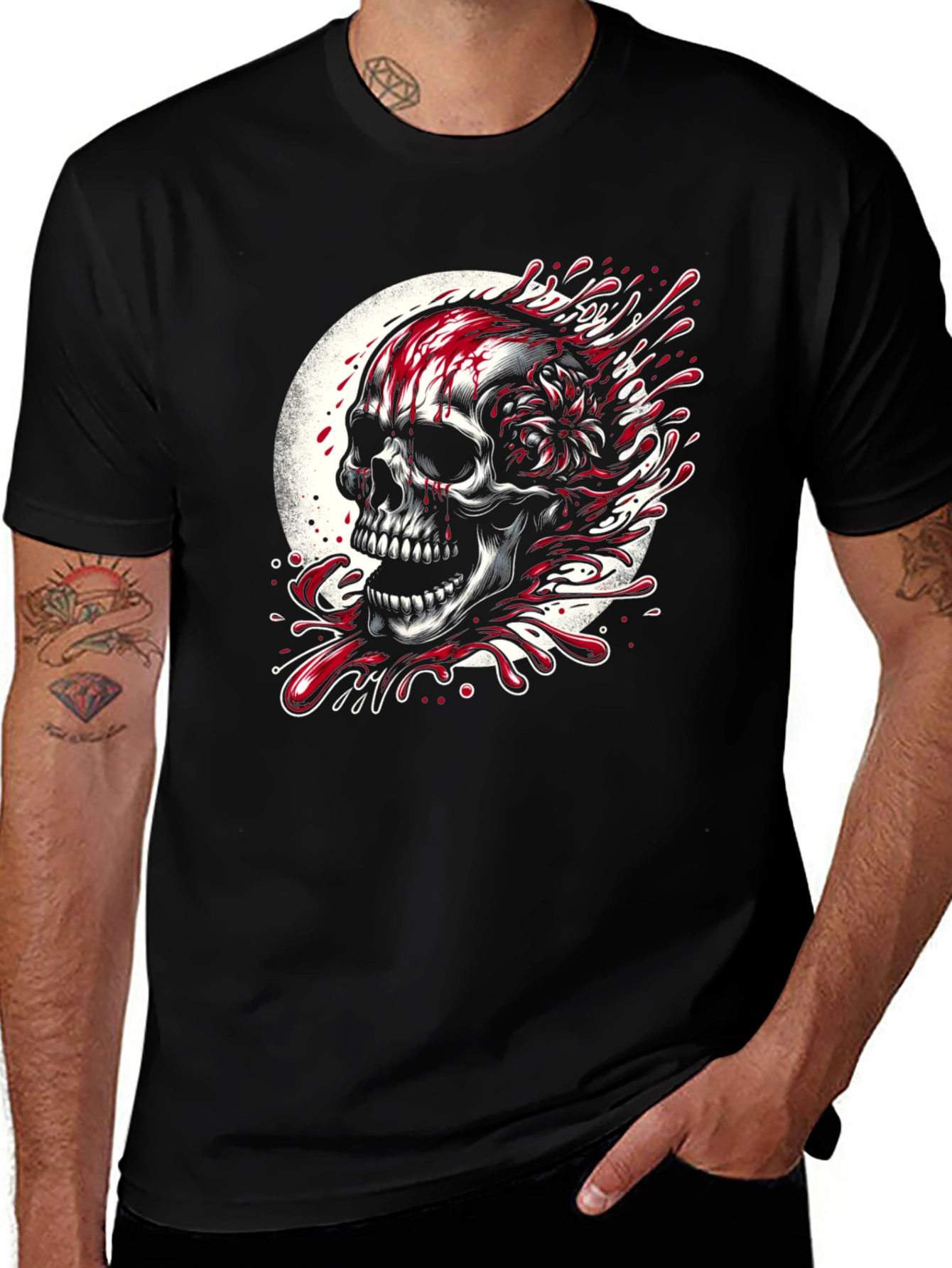 Variant 25 of Skull Graphic Tee - Edgy Style T-Shirt