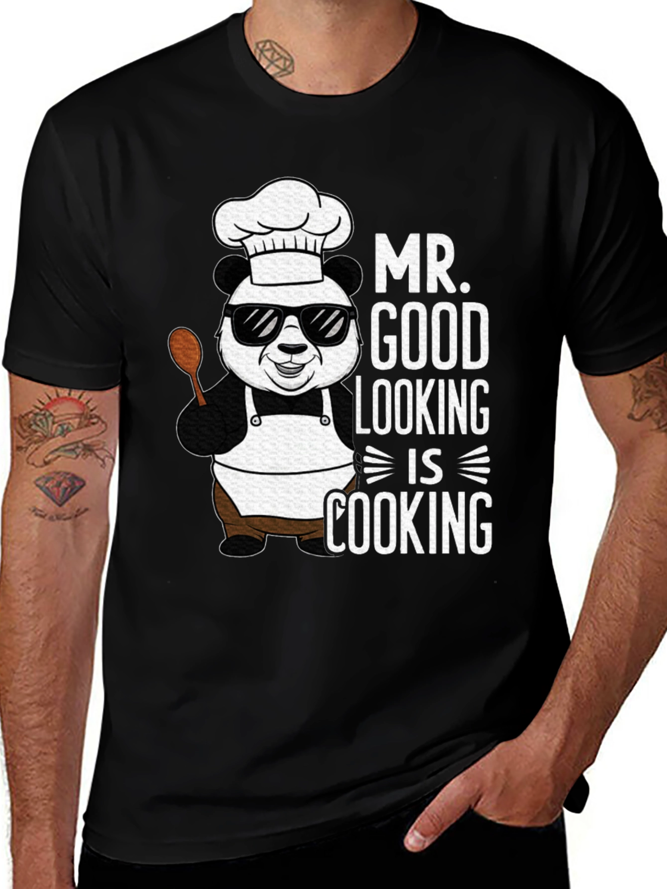 Mr. Good Looking is Cooking Panda T-Shirt
