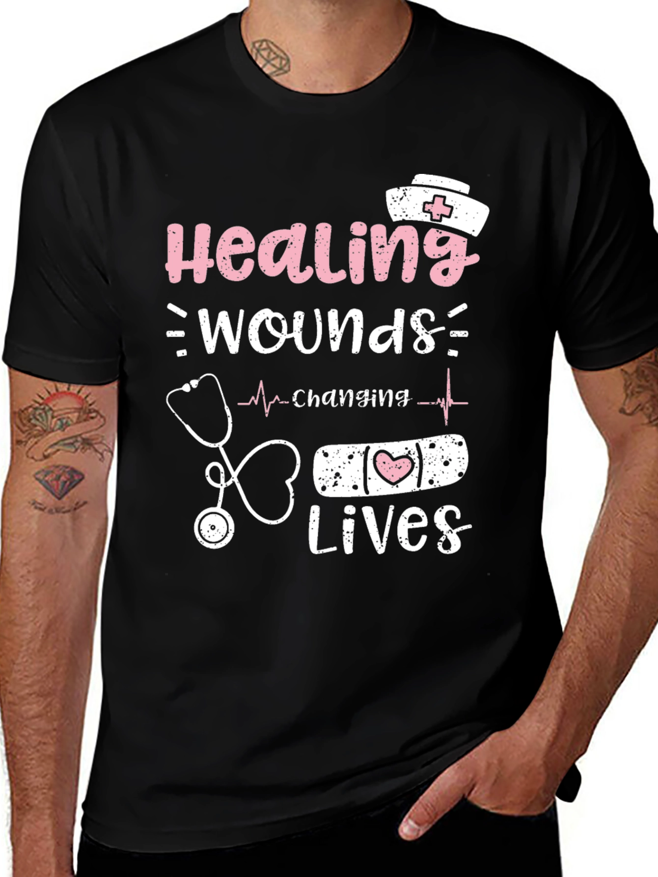 Healing Wounds Changing Lives Nurse T-Shirt