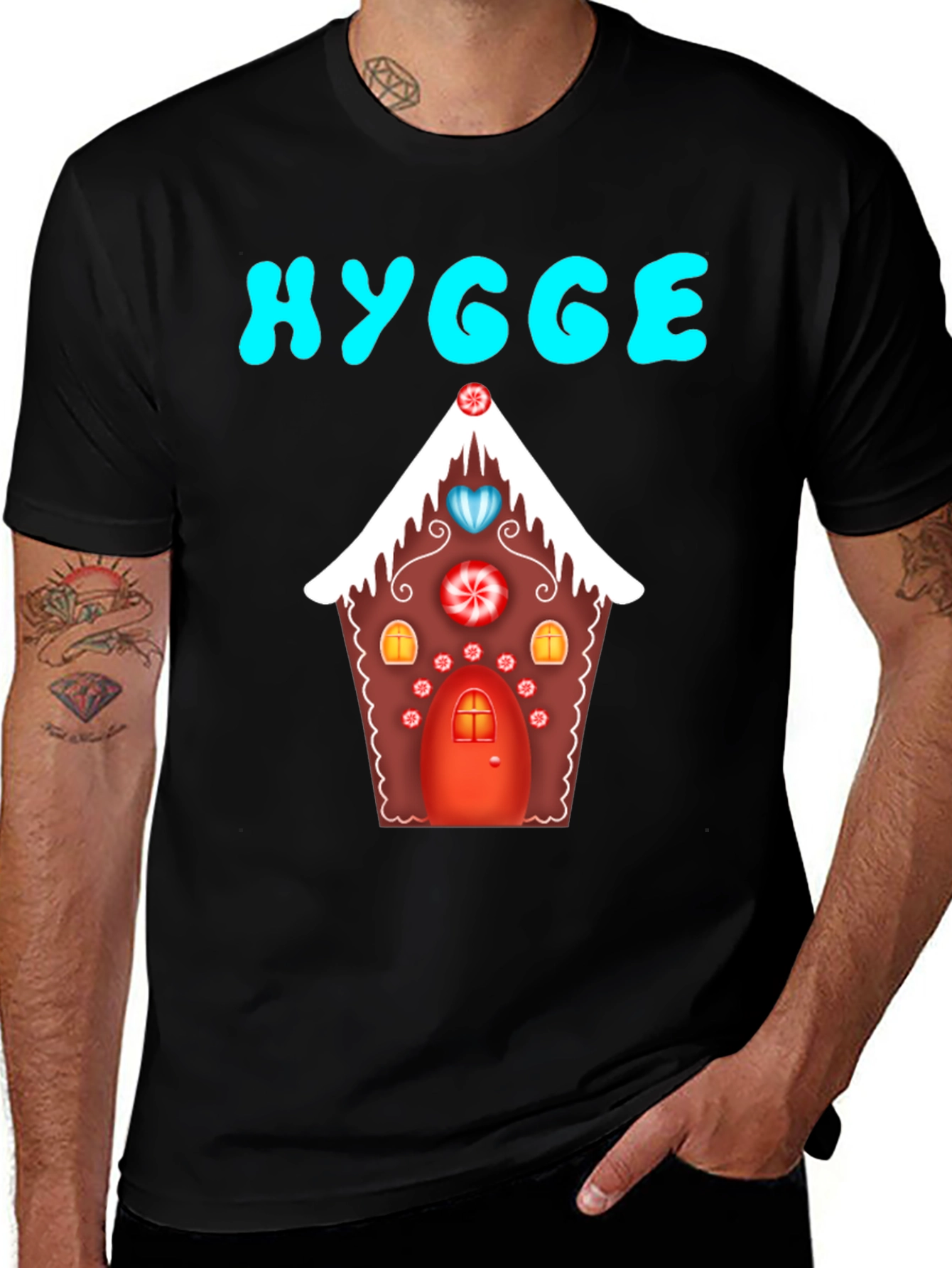 Variant 8 of Hygge Gingerbread House Graphic Tee