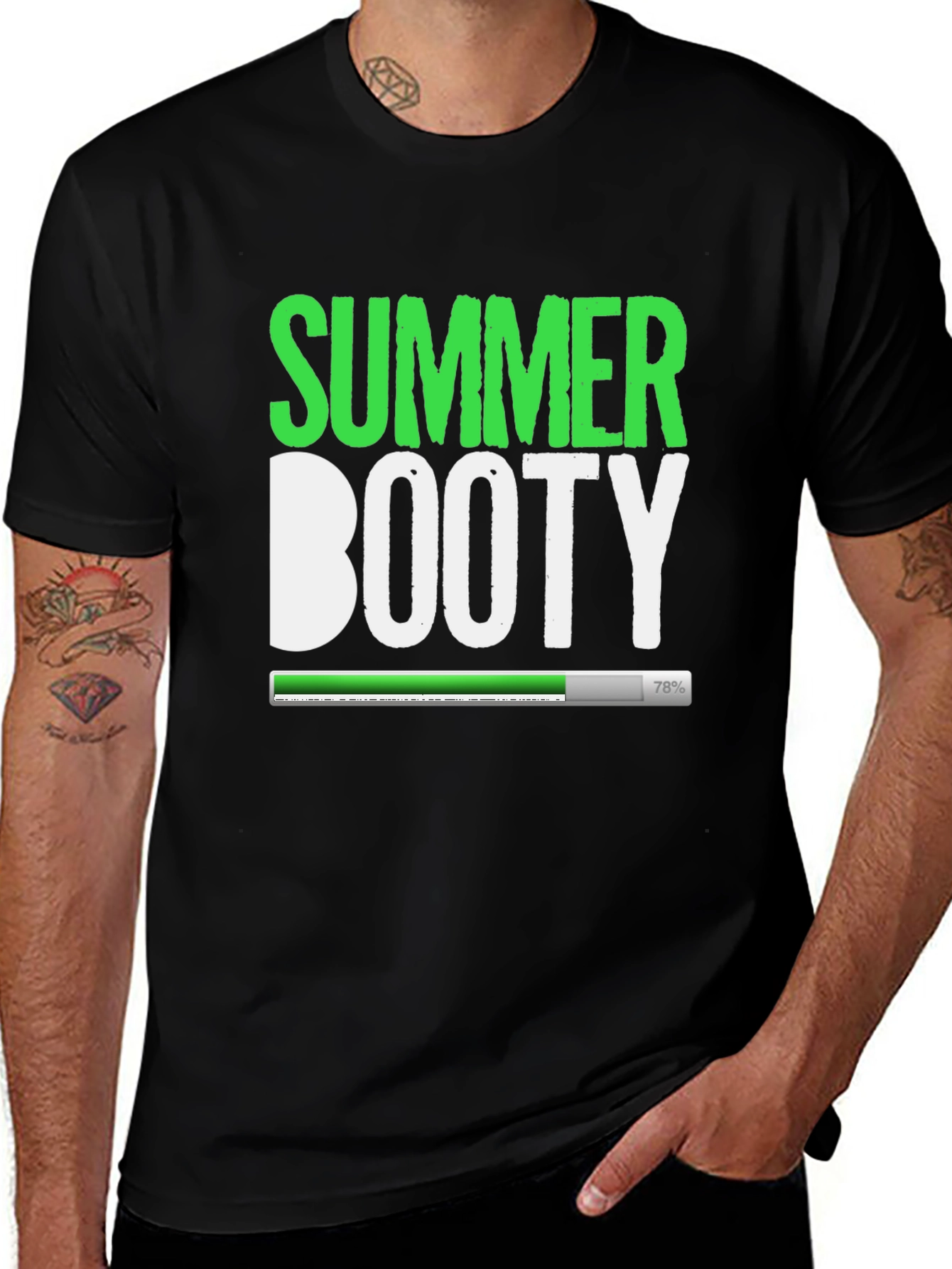 Variant 30 of Summer Booty Loading T-Shirt - Black