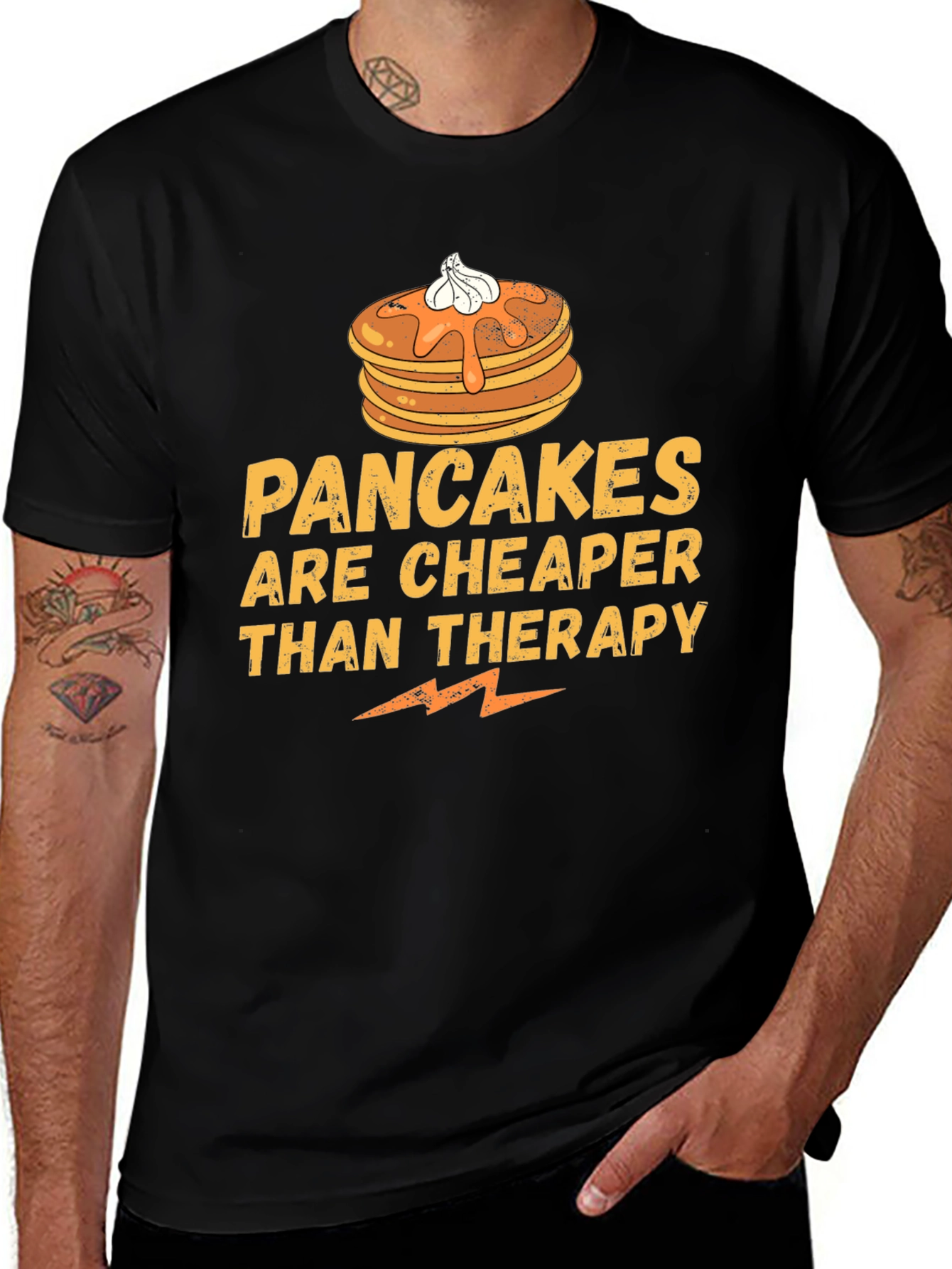 Variant 11 of Pancakes are Cheaper Than Therapy Graphic Tee