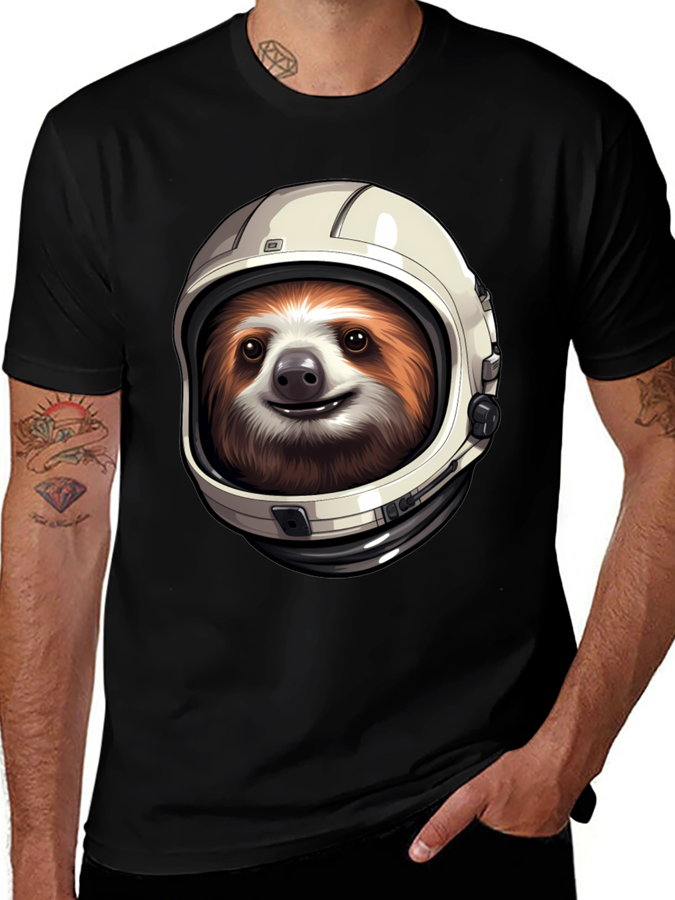 Variant 17 of Sloth Astronaut Graphic T-Shirt