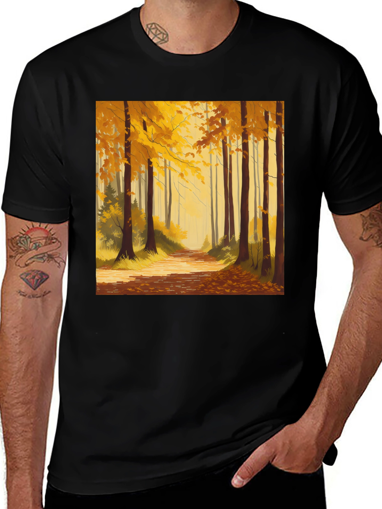 Autumn Forest Trail Graphic Tee