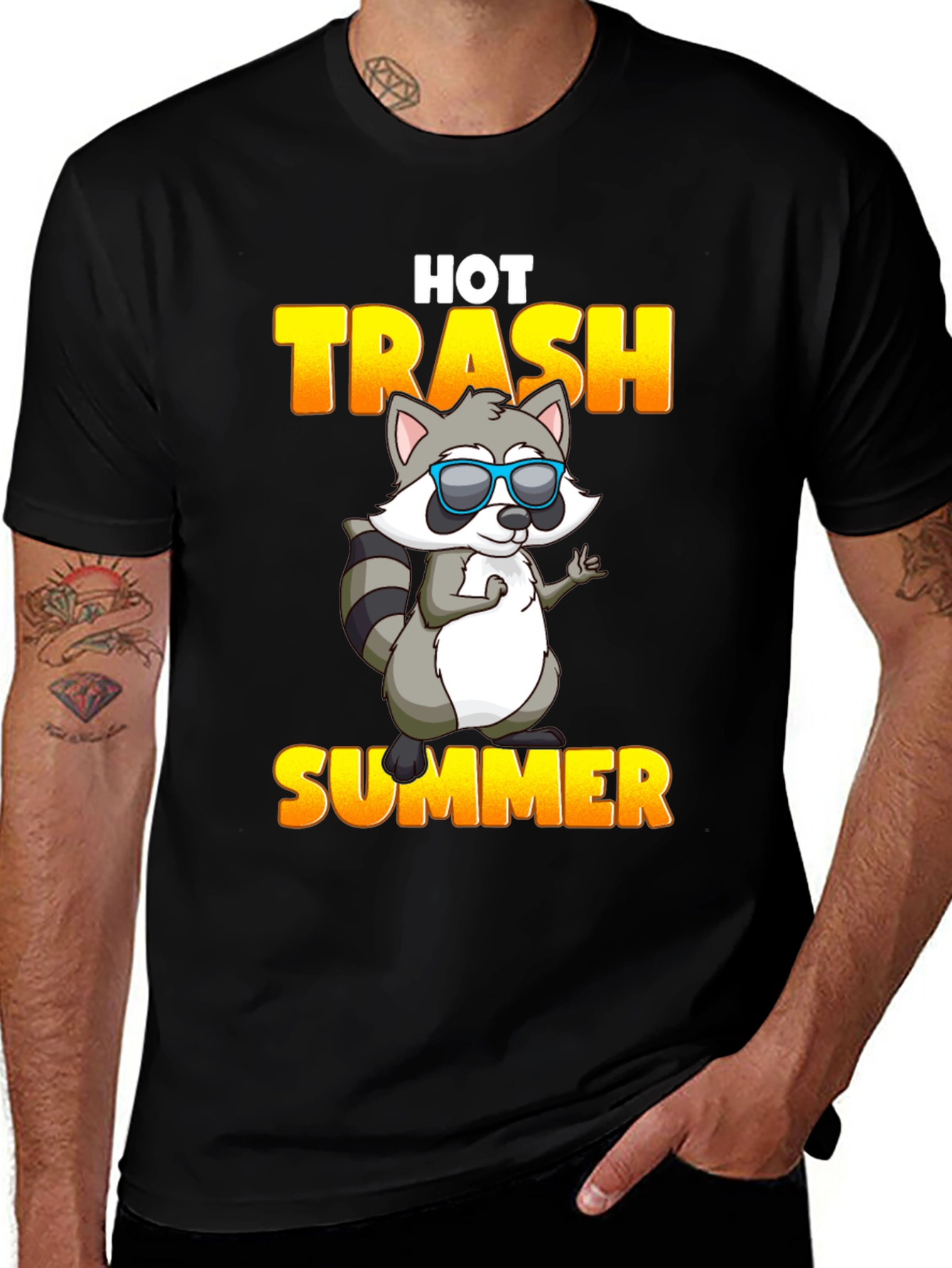Variant 27 of Hot Trash Summer Raccoon Graphic T-Shirt