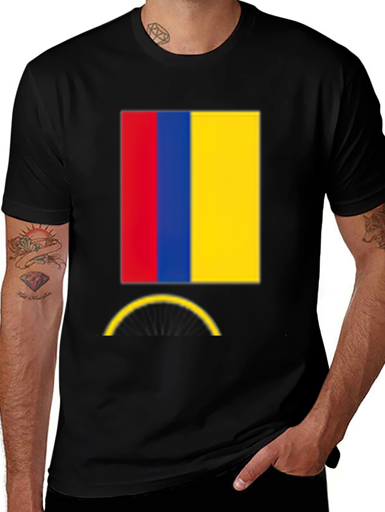 Variant 9 of Sad Colombia Flag Graphic Tee